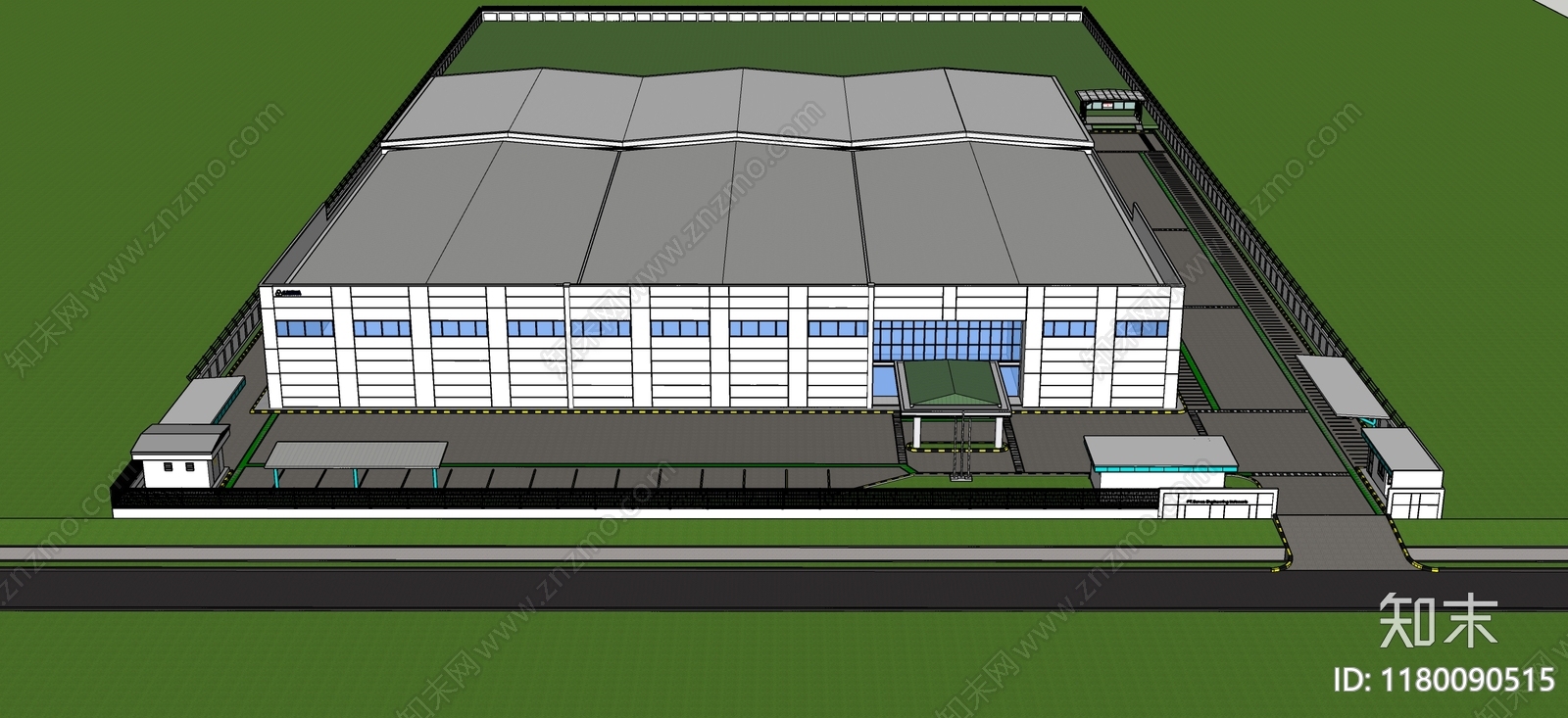 现代厂房SU模型下载【ID:1180090515】