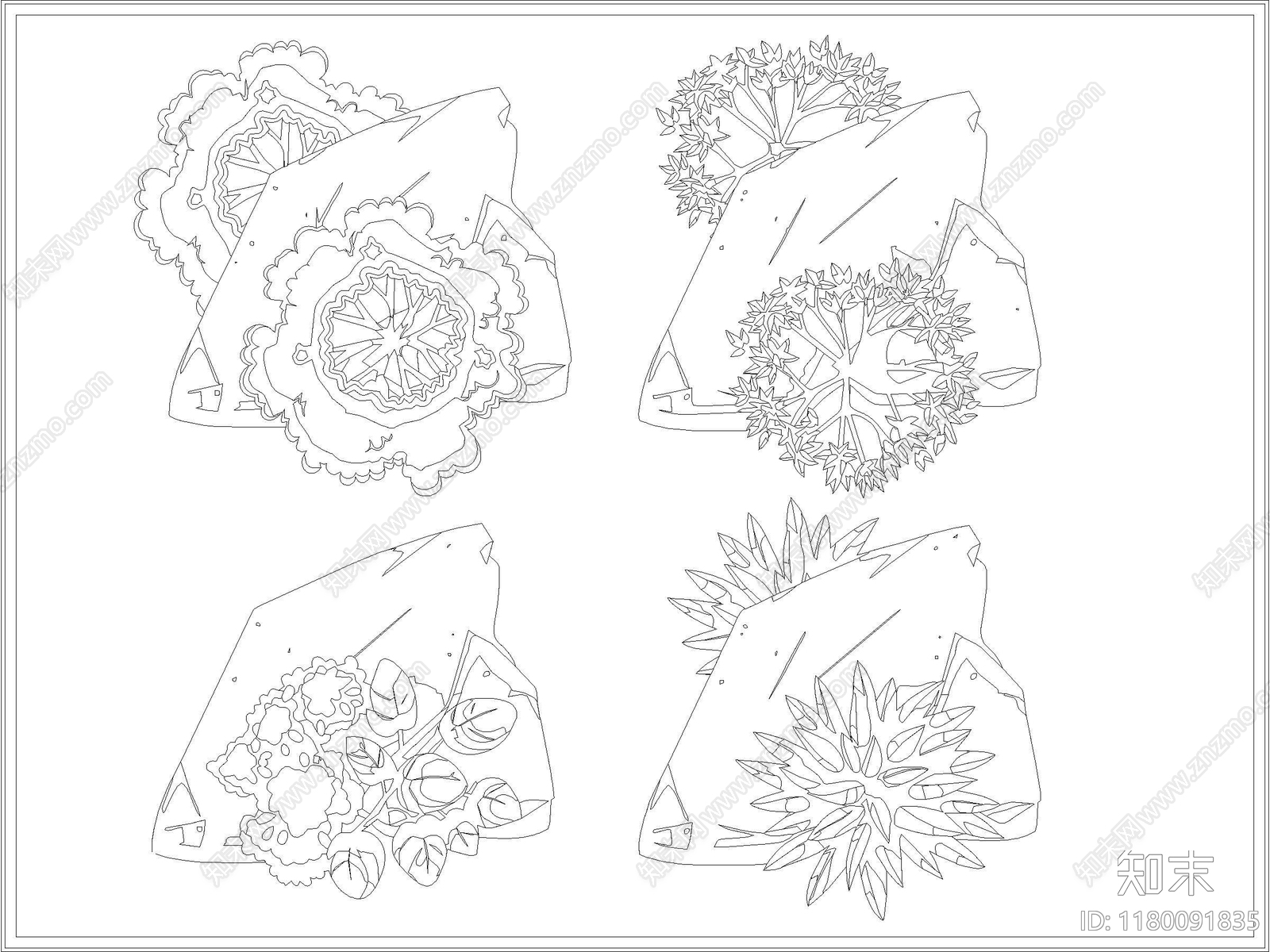 现代综合景观小品施工图下载【ID:1180091835】