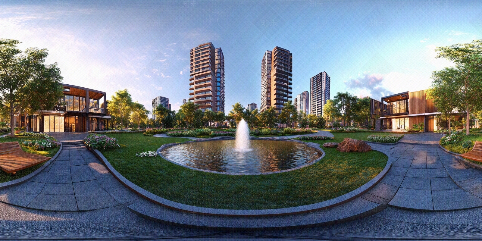 现代小区HDR贴图下载【ID:1180096350】
