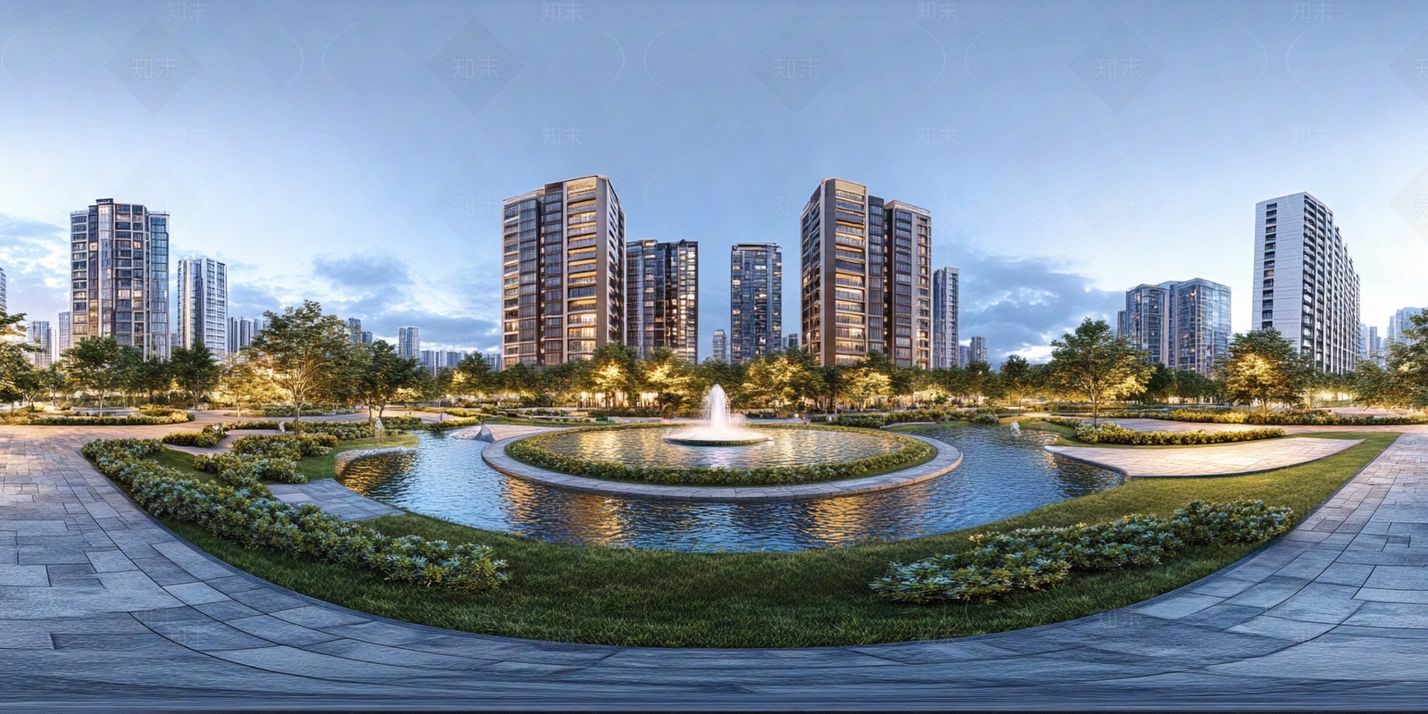 现代小区HDR贴图下载【ID:1180096438】
