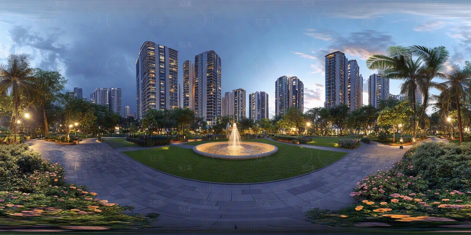 现代小区HDR贴图下载【ID:1180097137】