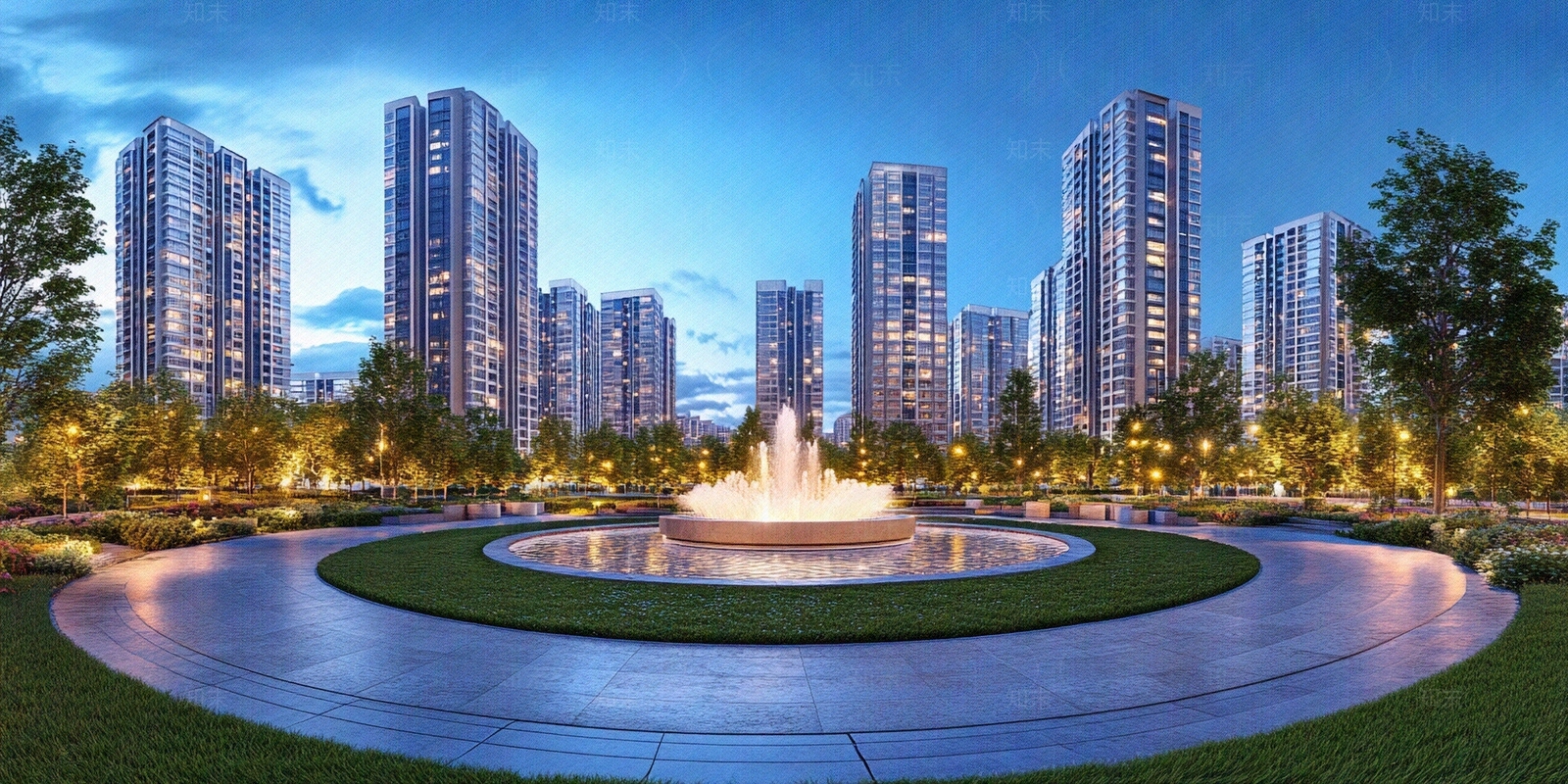 现代小区HDR贴图下载【ID:1180097263】
