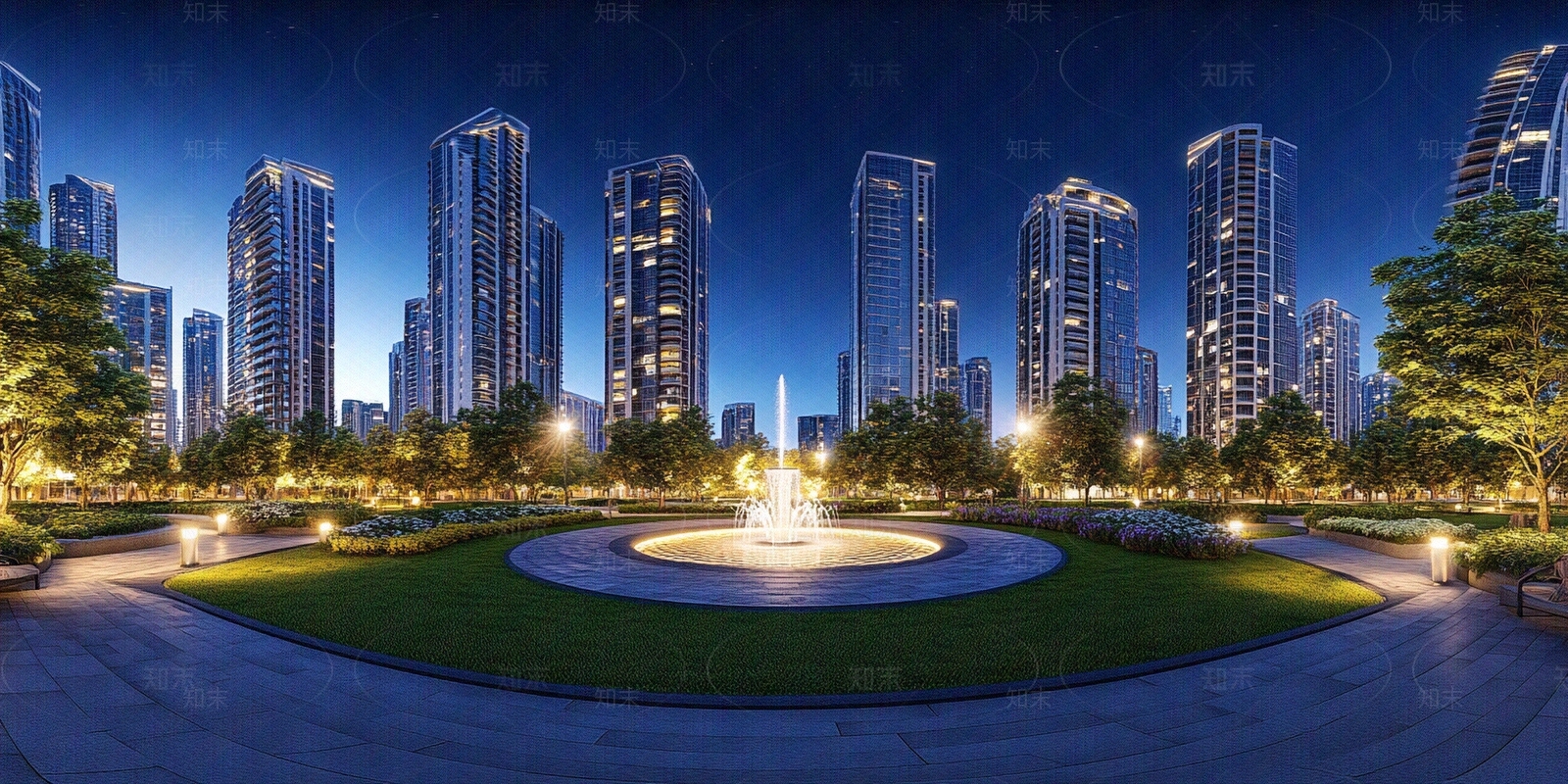 现代小区HDR贴图下载【ID:1180097439】