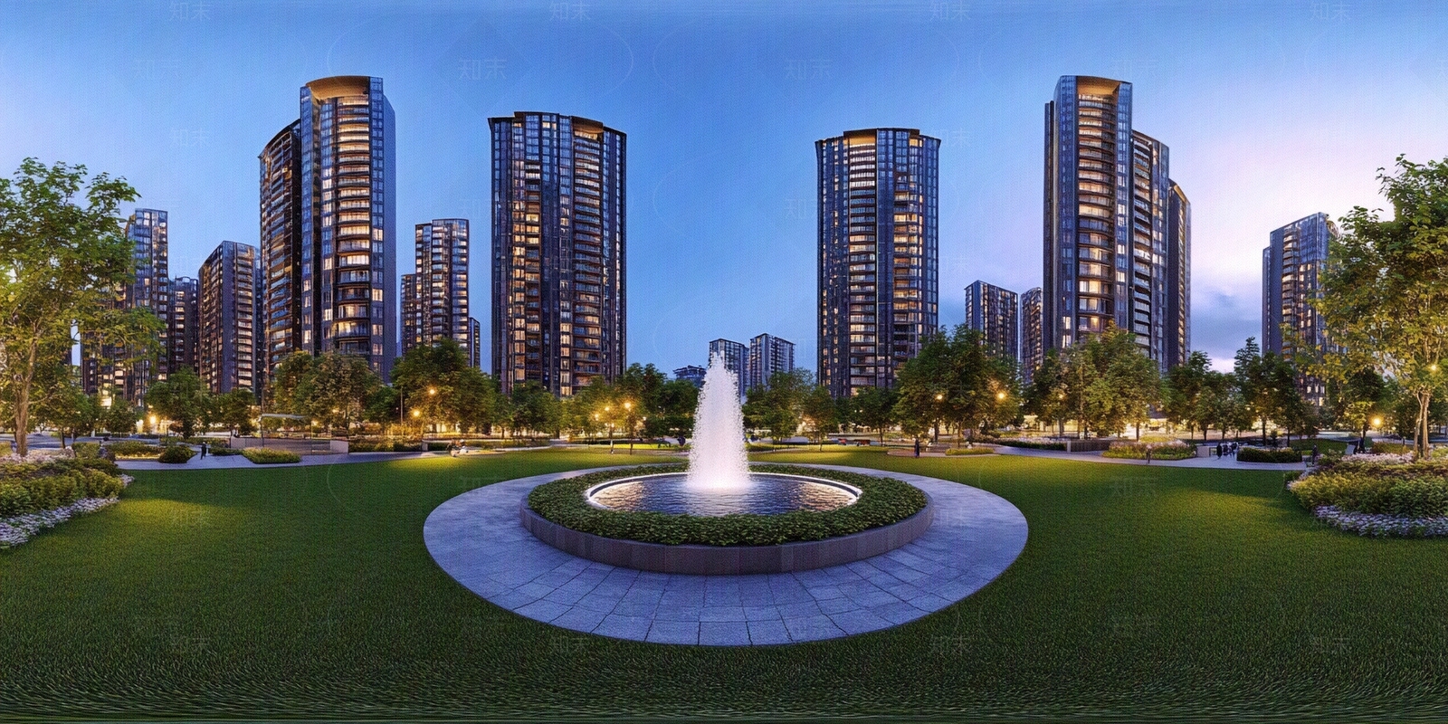 现代小区HDR贴图下载【ID:1180097664】