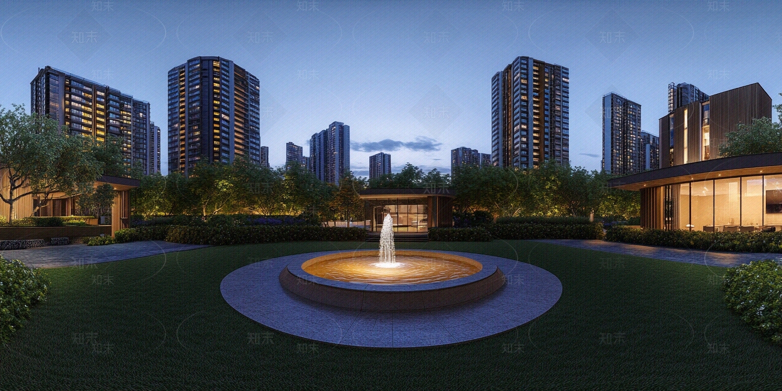 现代小区HDR贴图下载【ID:1180097648】