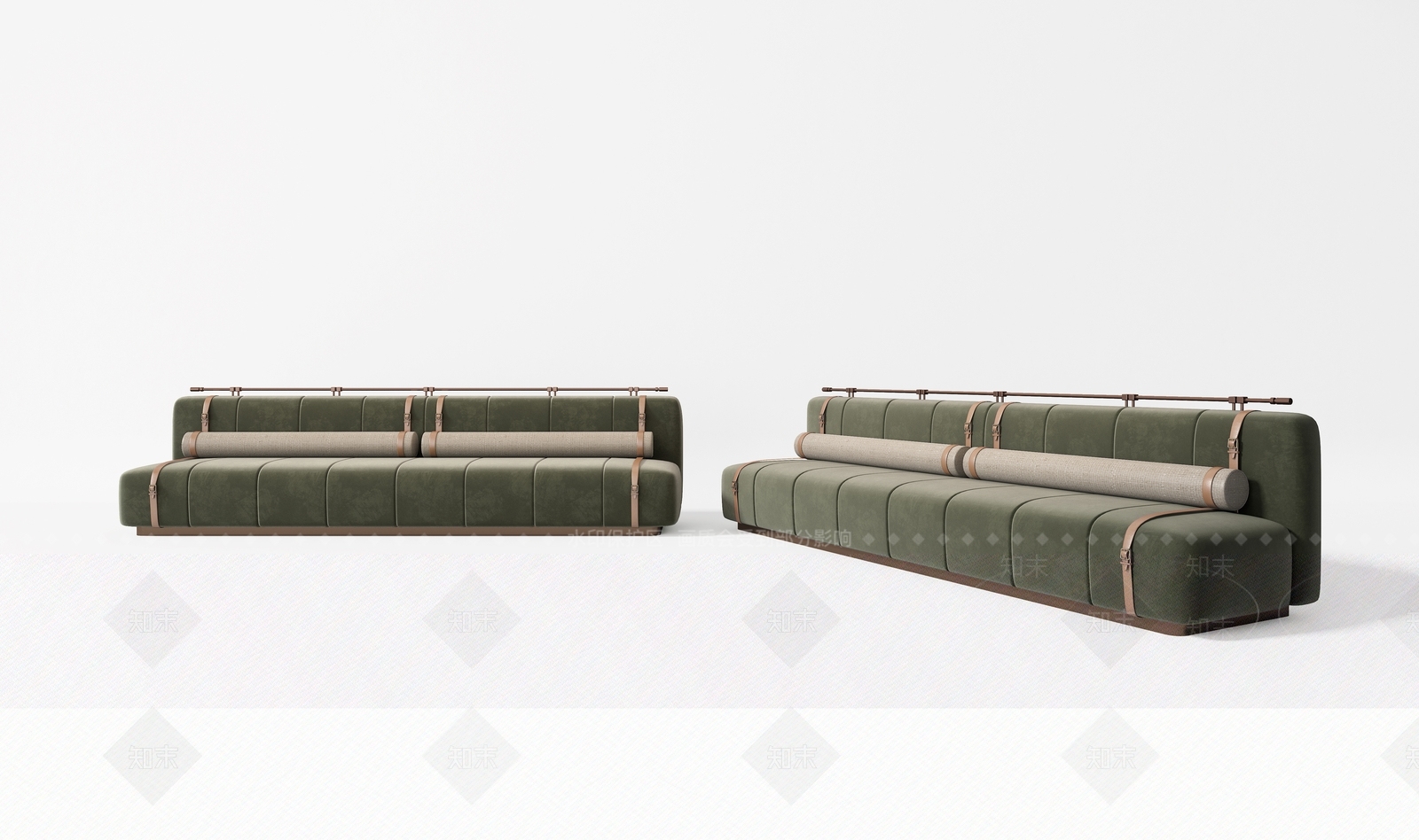 意式轻奢卡座沙发3D模型下载【ID:1180099254】