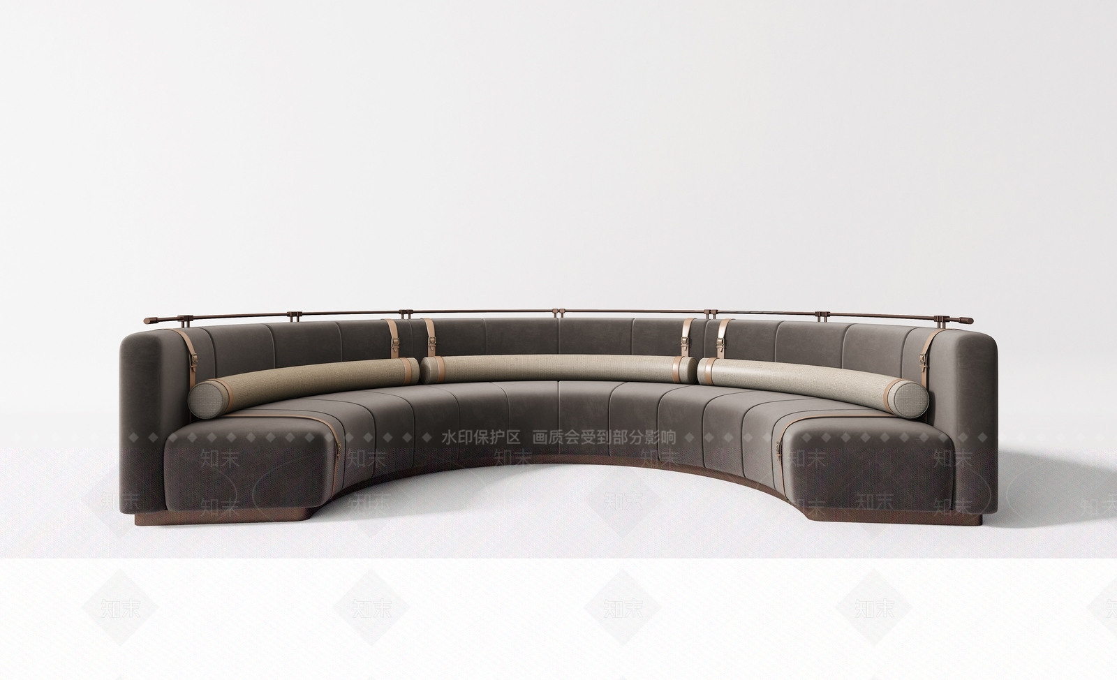 意式轻奢卡座沙发3D模型下载【ID:1180099621】