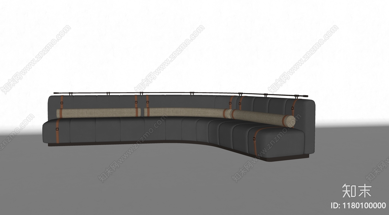 意式轻奢卡座沙发SU模型下载【ID:1180100000】