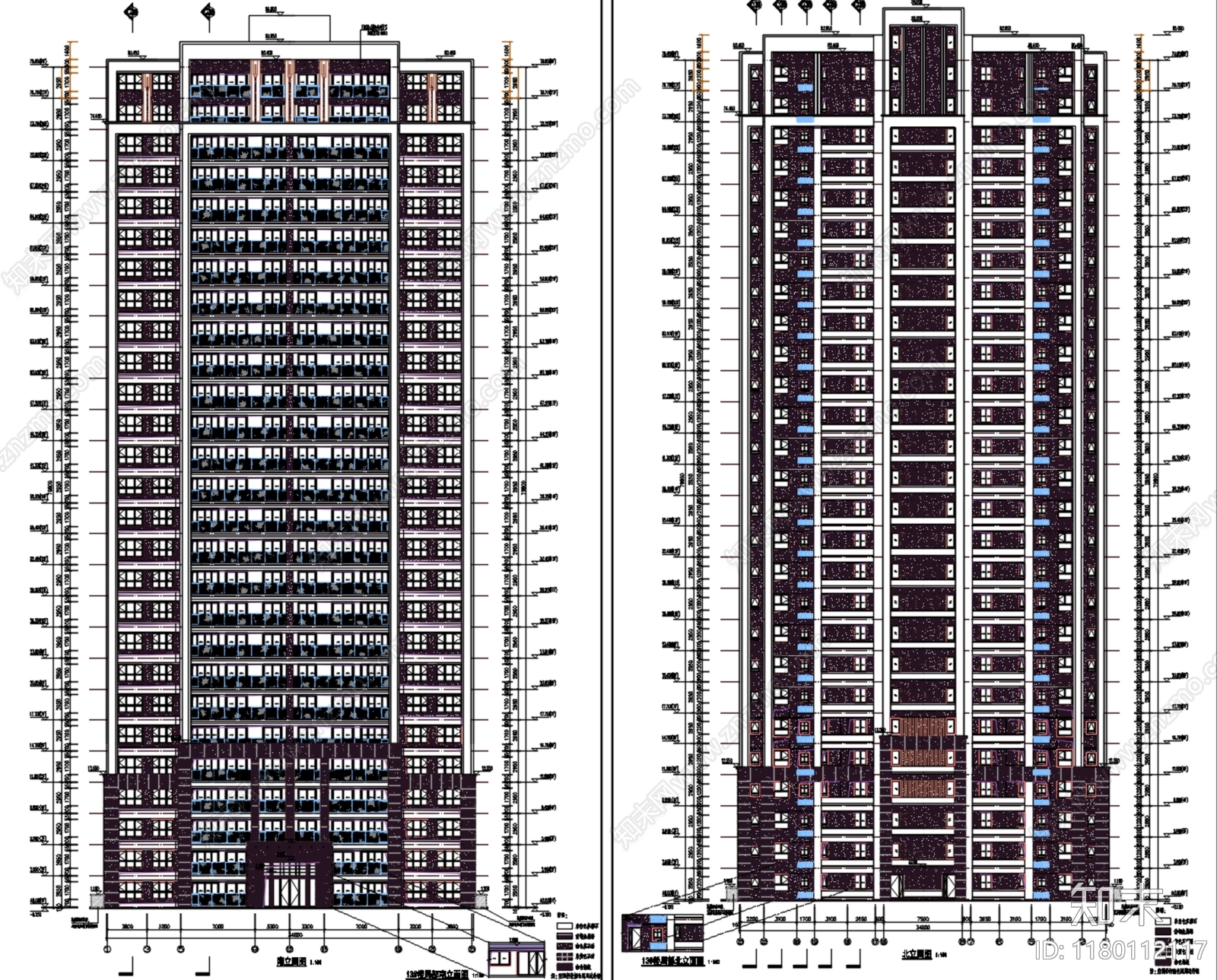 住宅楼建筑施工图下载【ID:1180112117】