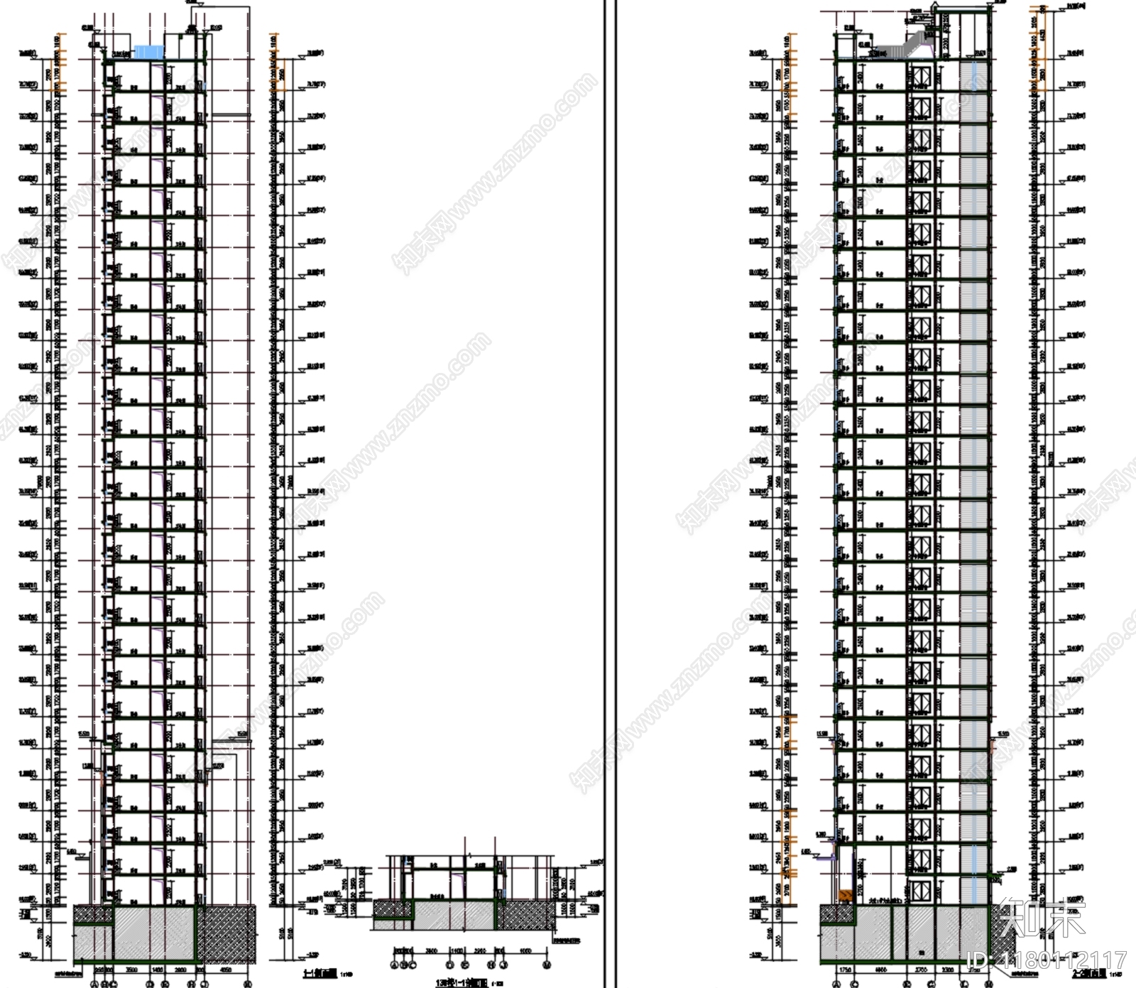 住宅楼建筑施工图下载【ID:1180112117】