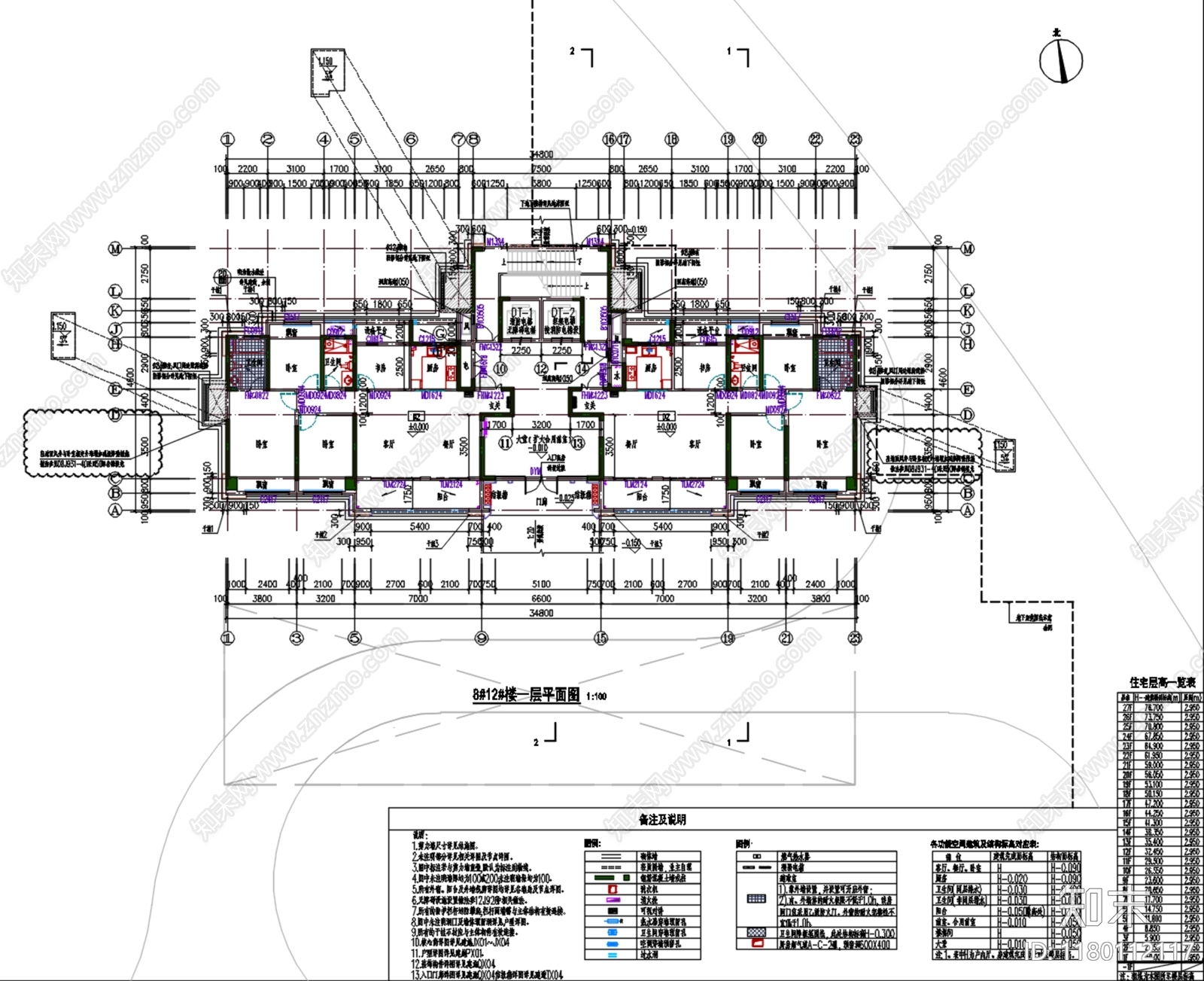 住宅楼建筑施工图下载【ID:1180112117】