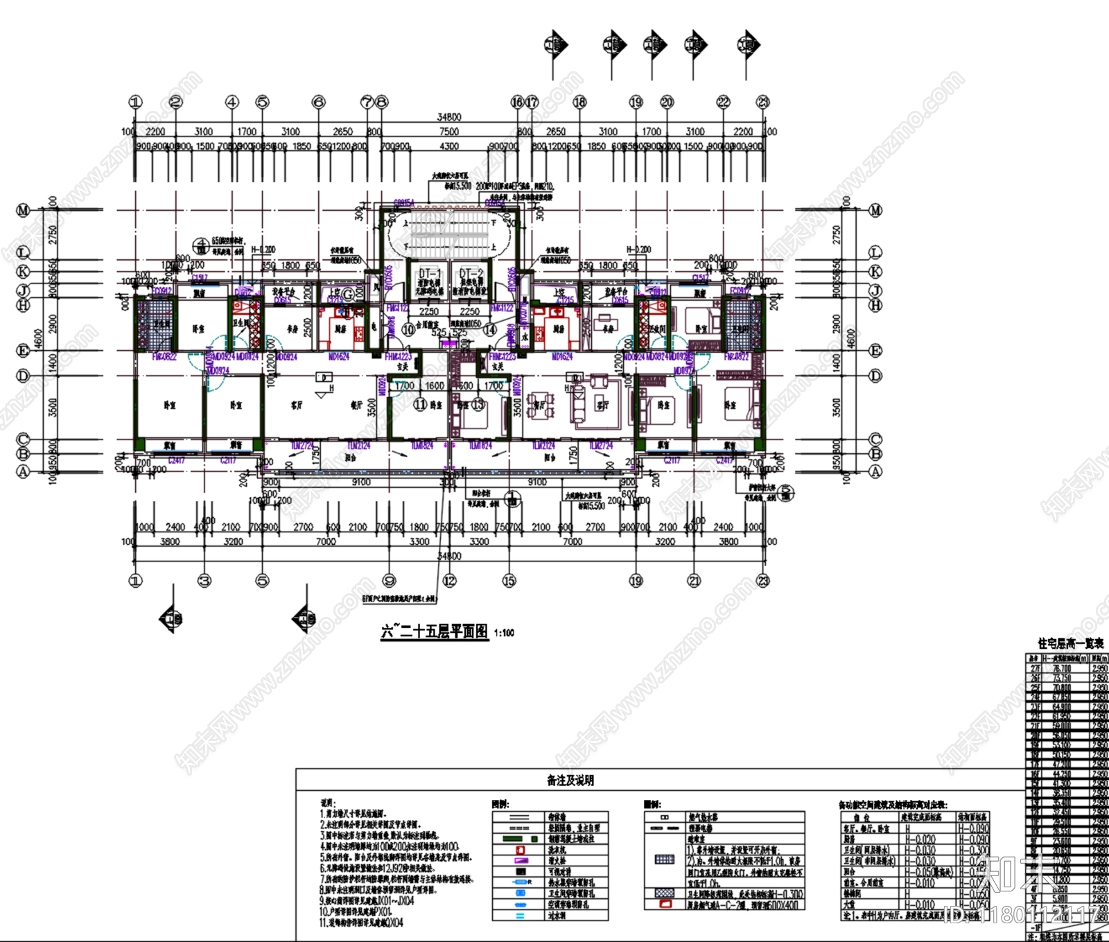 住宅楼建筑施工图下载【ID:1180112117】