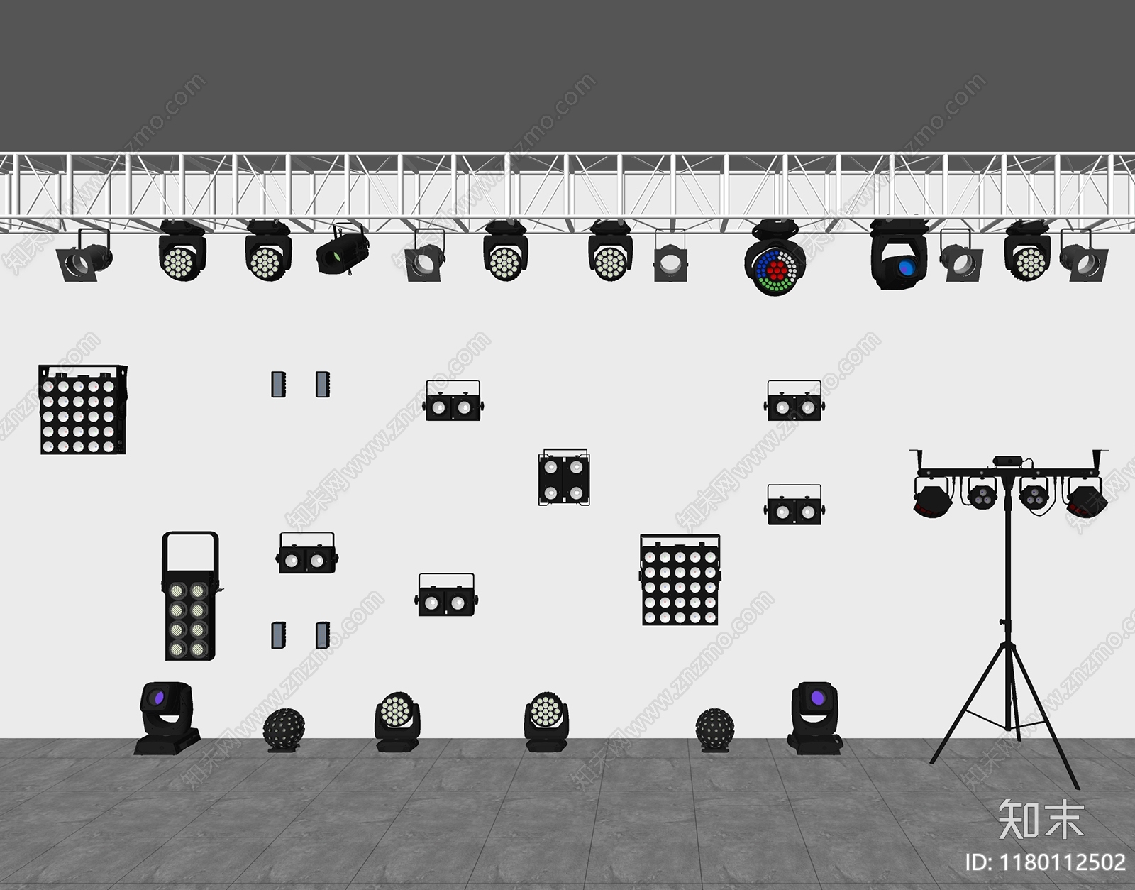 现代筒灯射灯SU模型下载【ID:1180112502】