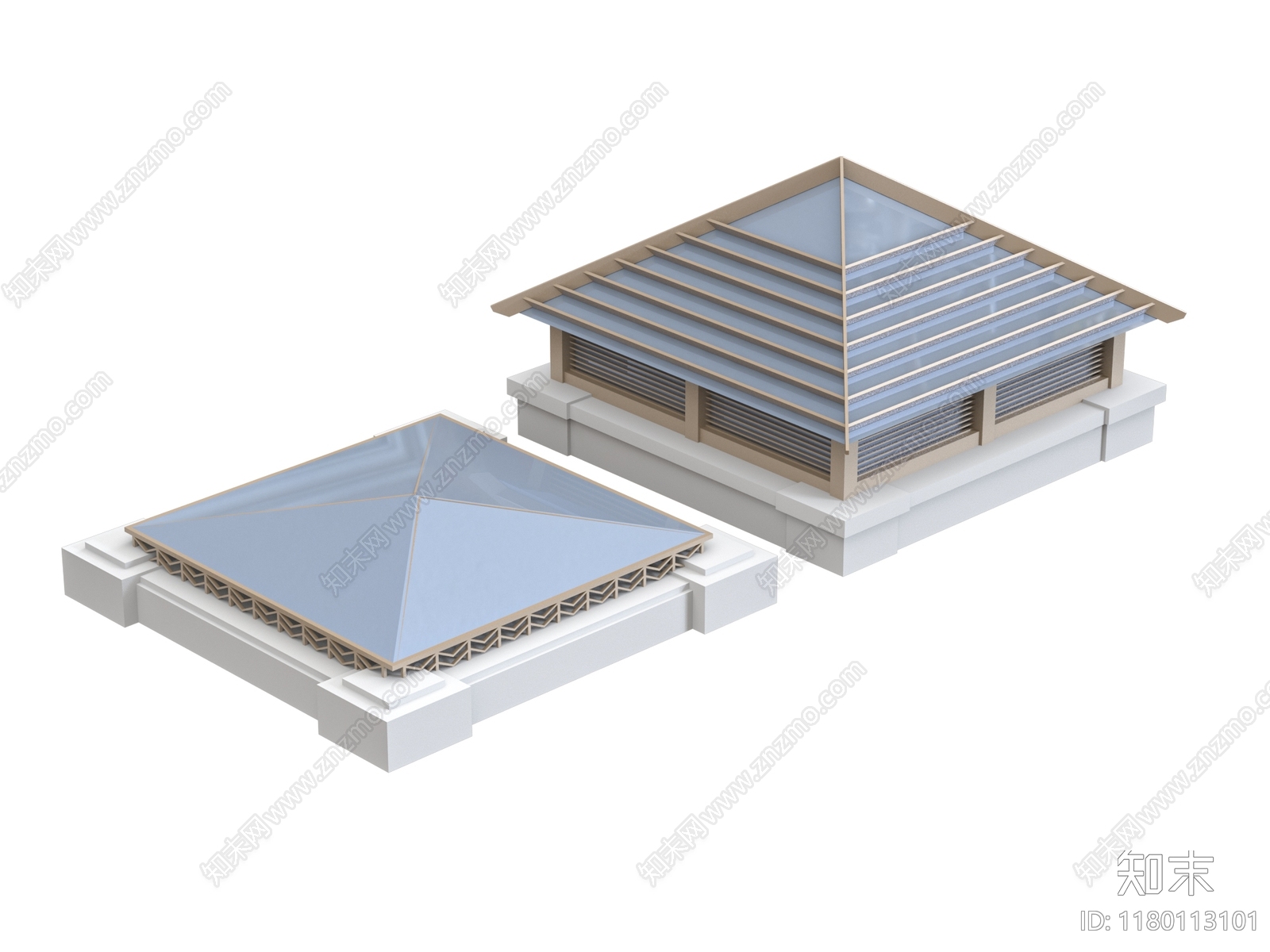 现代采光井3D模型下载【ID:1180113101】