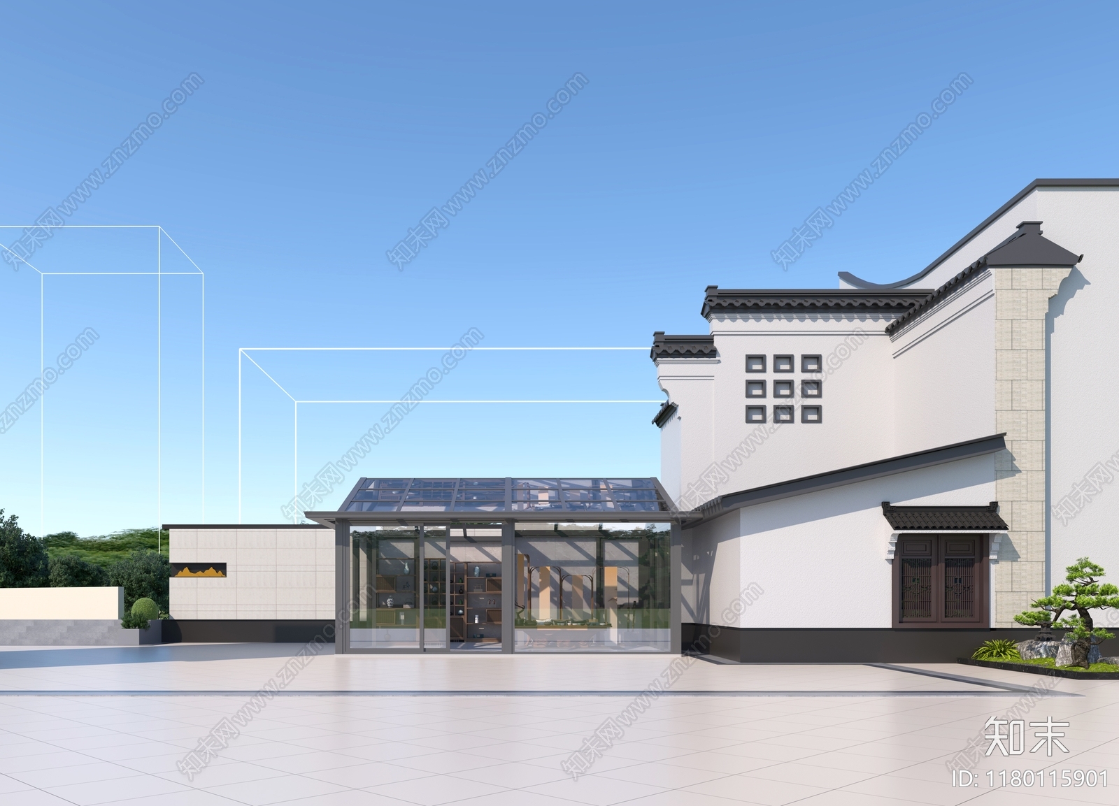 新中式其他公共建筑3D模型下载【ID:1180115901】