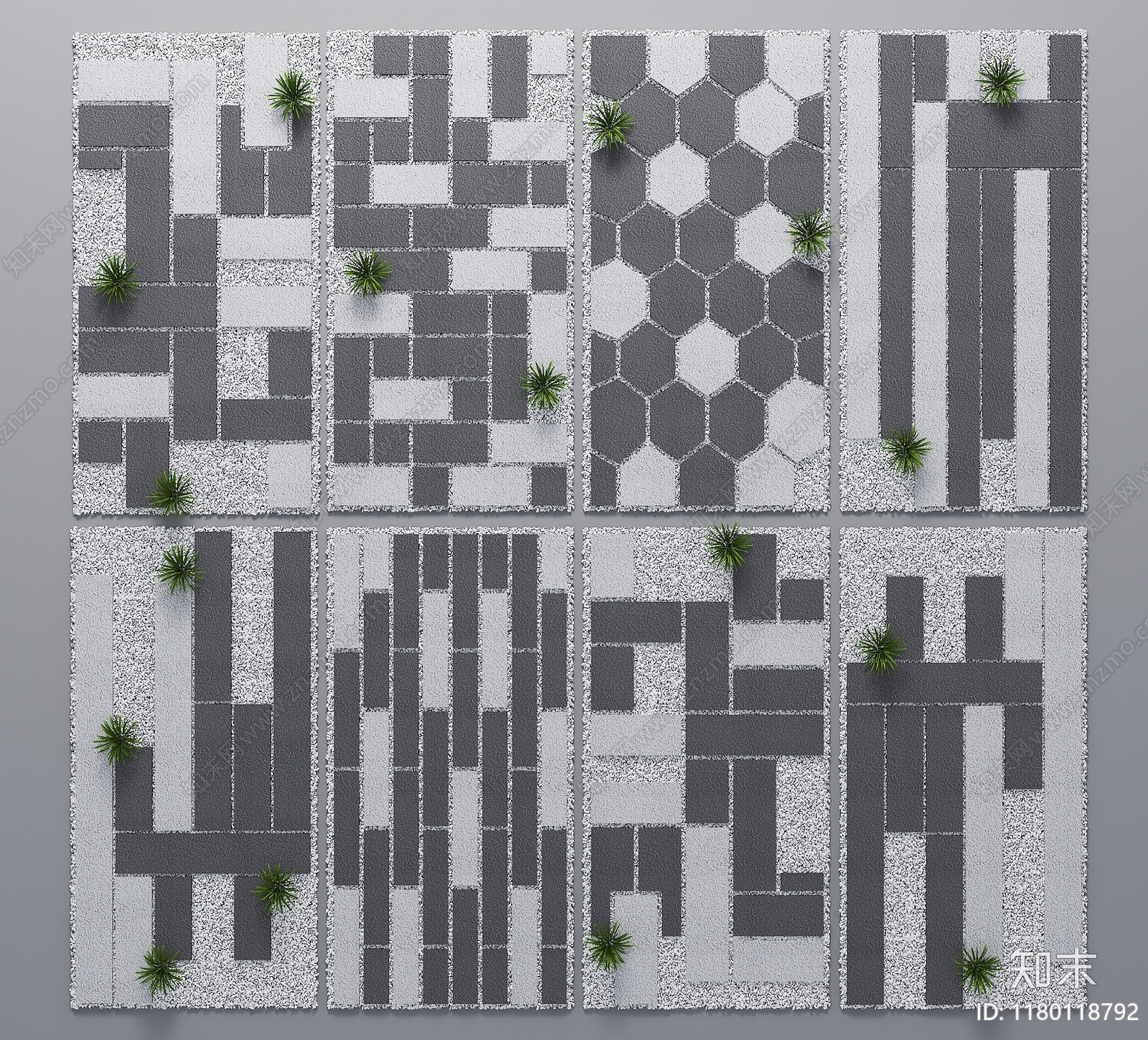 现代铺装3D模型下载【ID:1180118792】