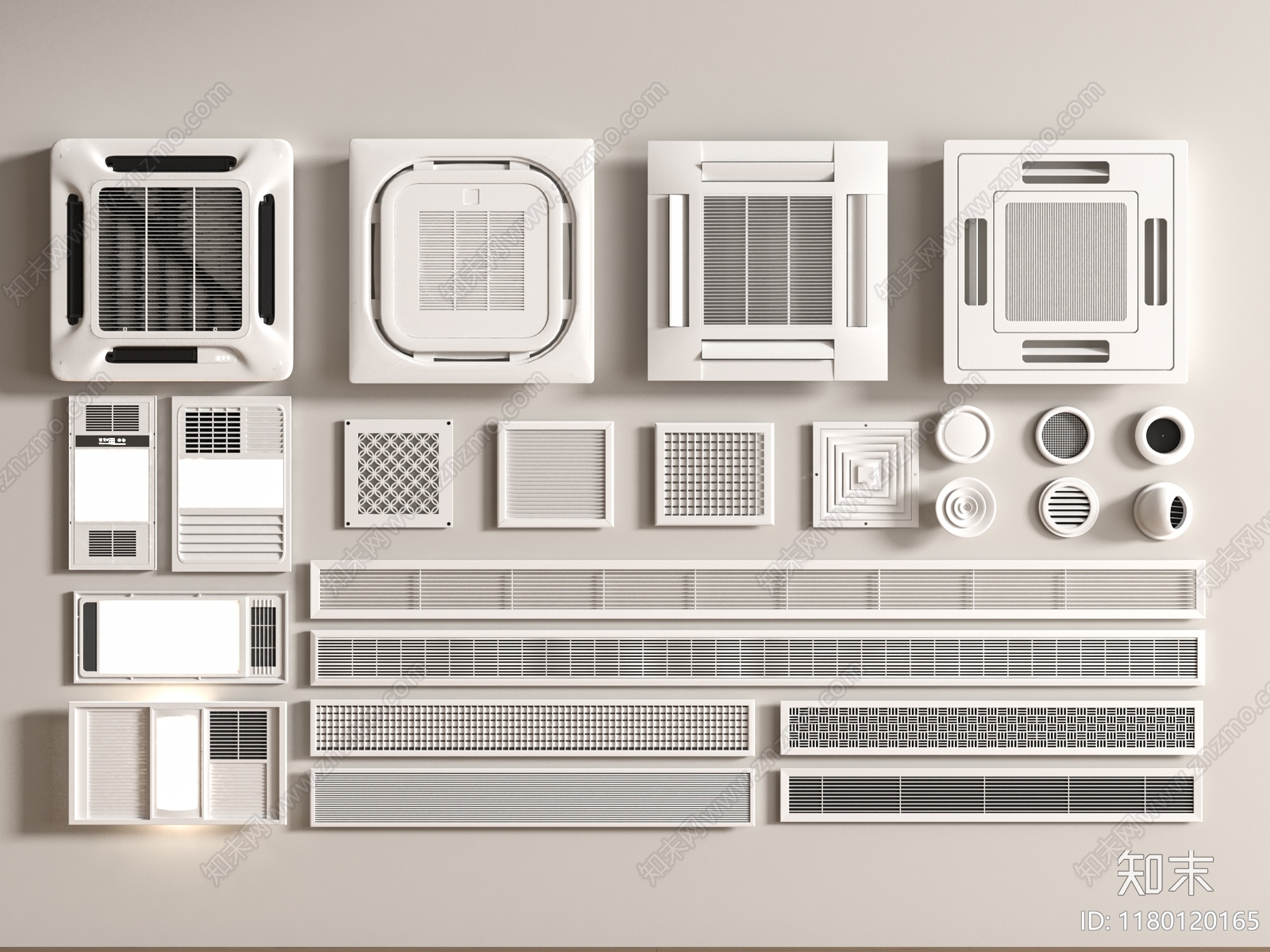 空调出风口3D模型下载【ID:1180120165】