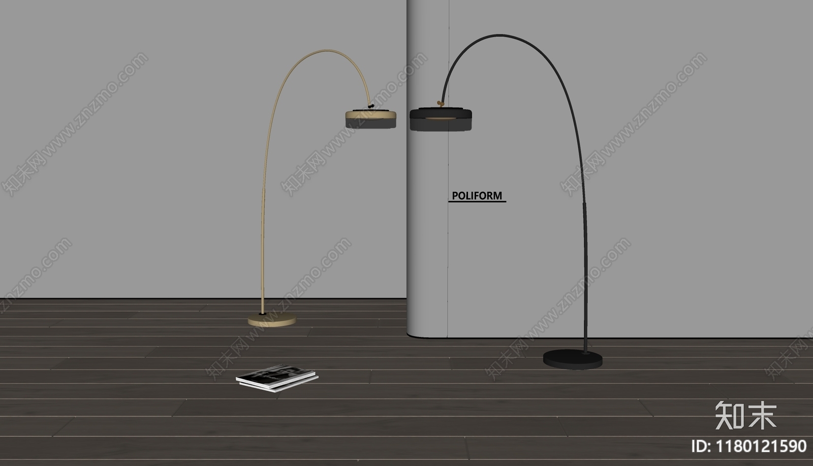 现代落地灯SU模型下载【ID:1180121590】