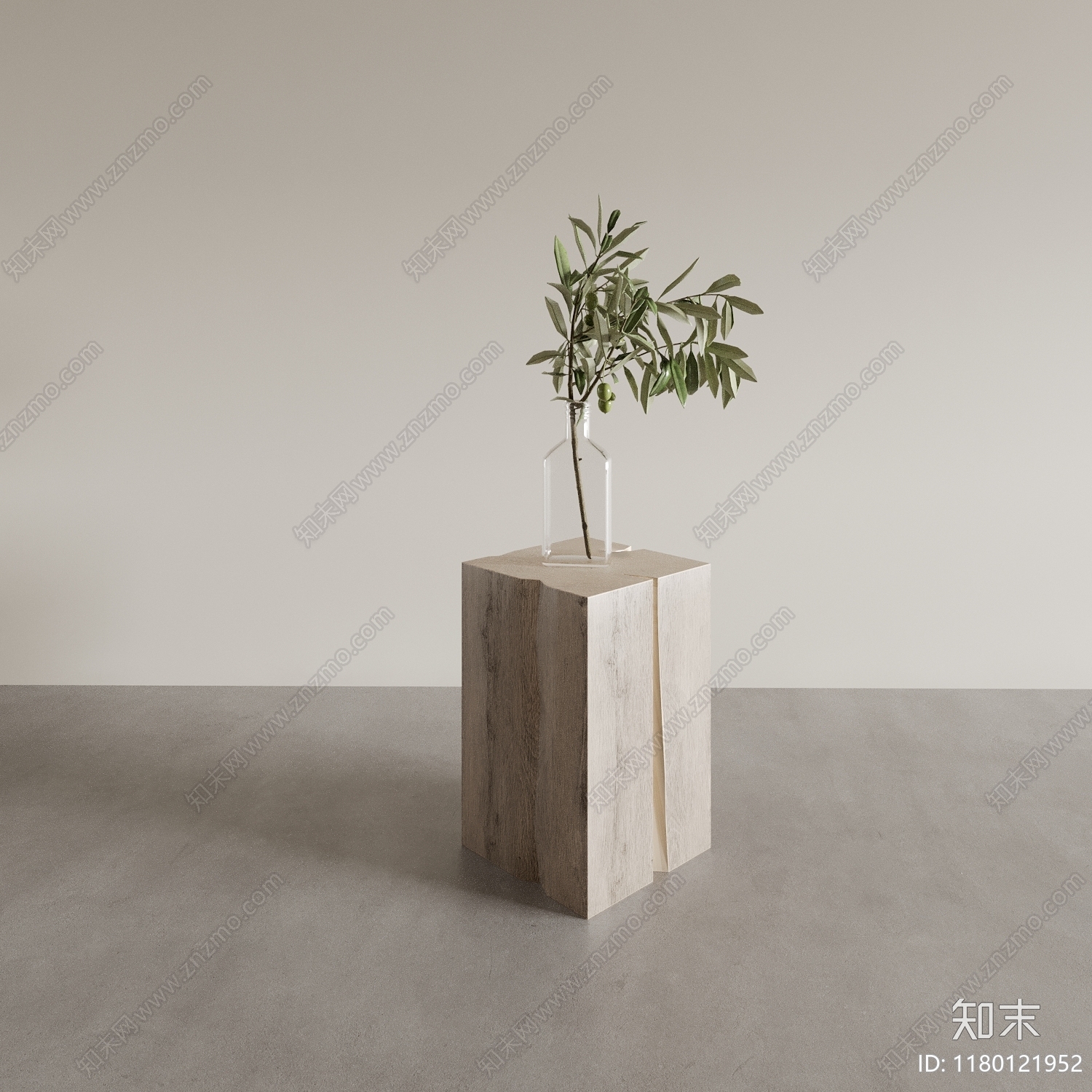 原木现代花瓶3D模型下载【ID:1180121952】