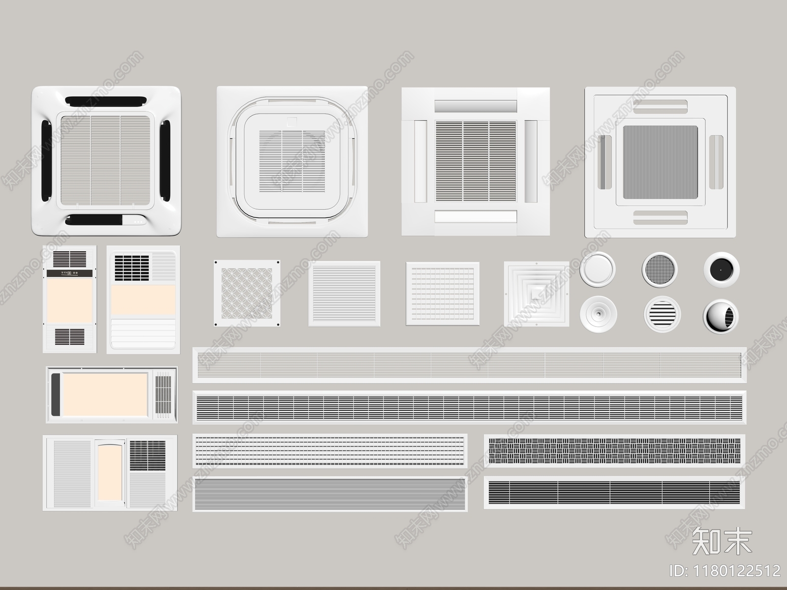 空调出风口SU模型下载【ID:1180122512】