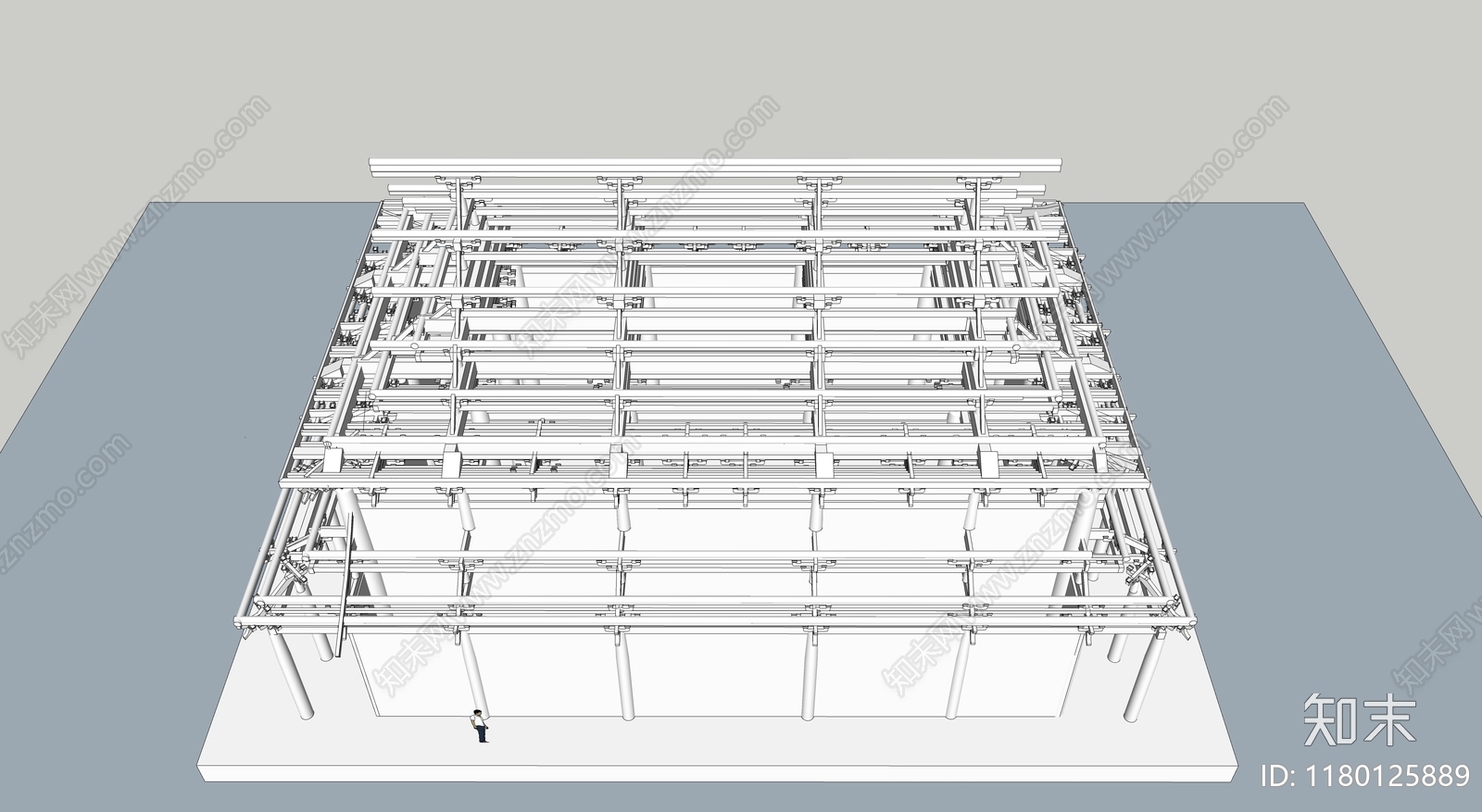 新中式中式古建筑SU模型下载【ID:1180125889】