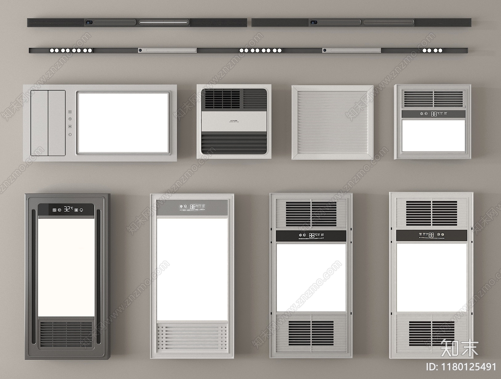 浴霸3D模型下载【ID:1180125491】