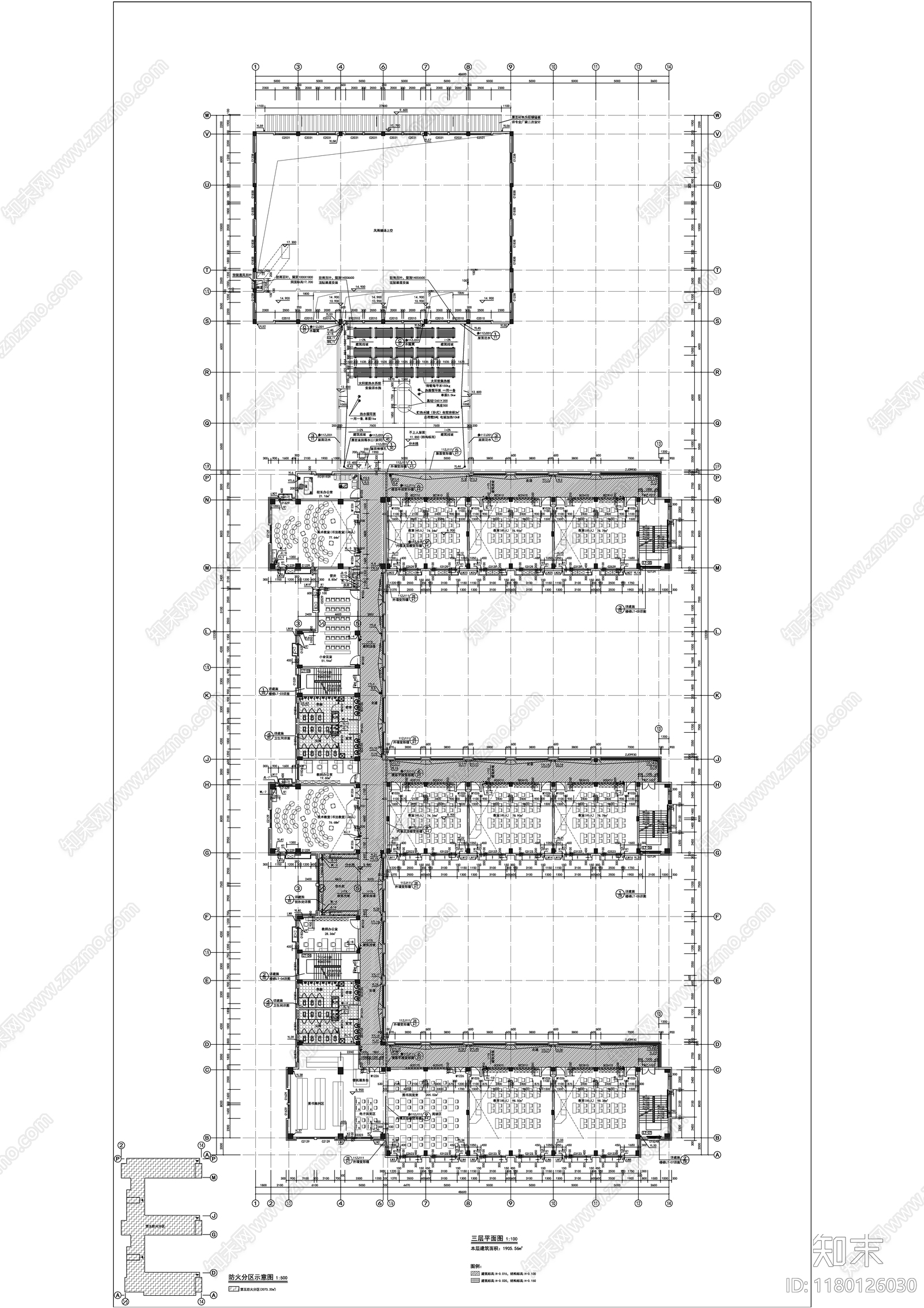 法式简约学校建筑施工图下载【ID:1180126030】