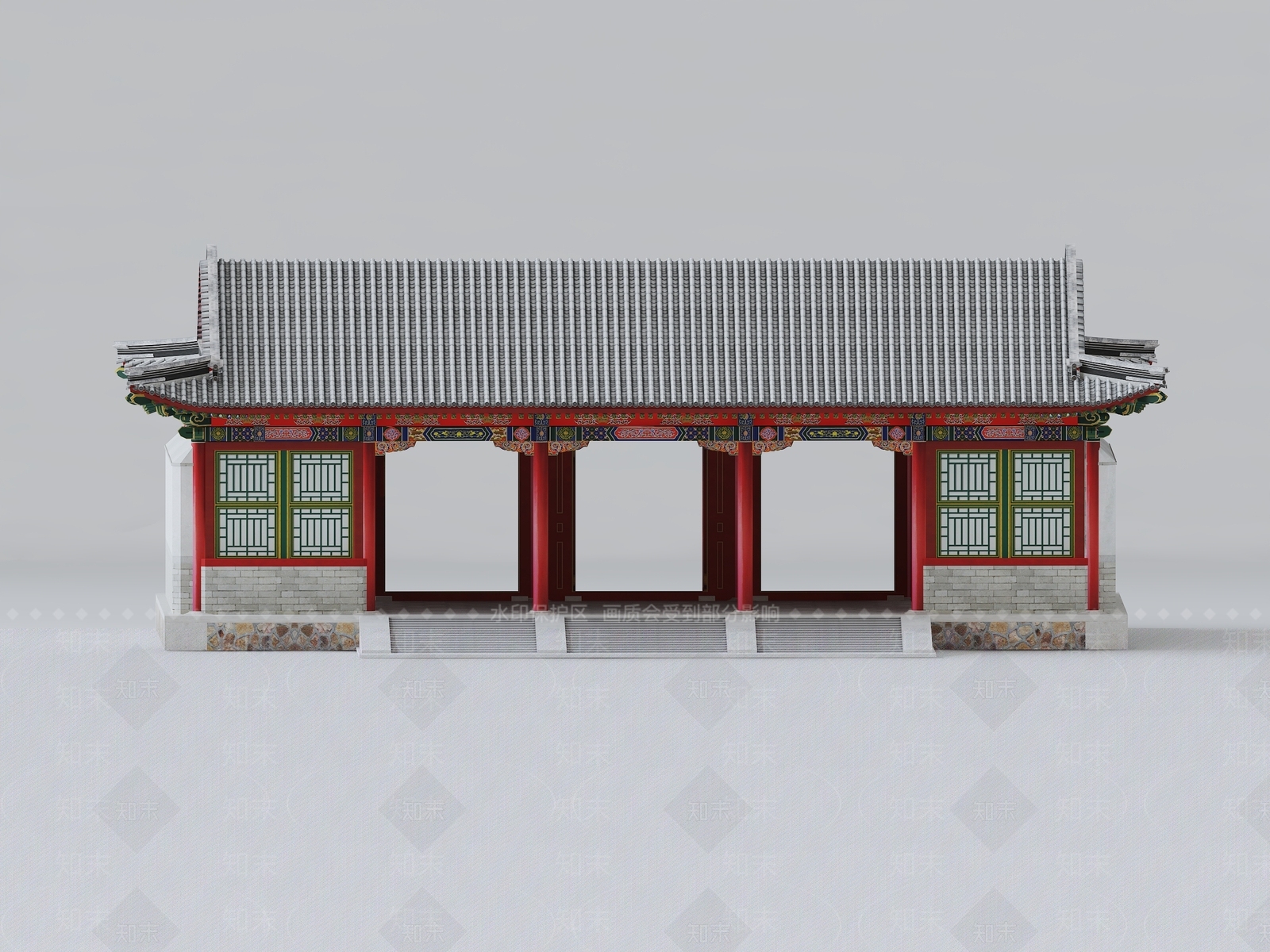 中式古建3D模型下载【ID:1180126614】