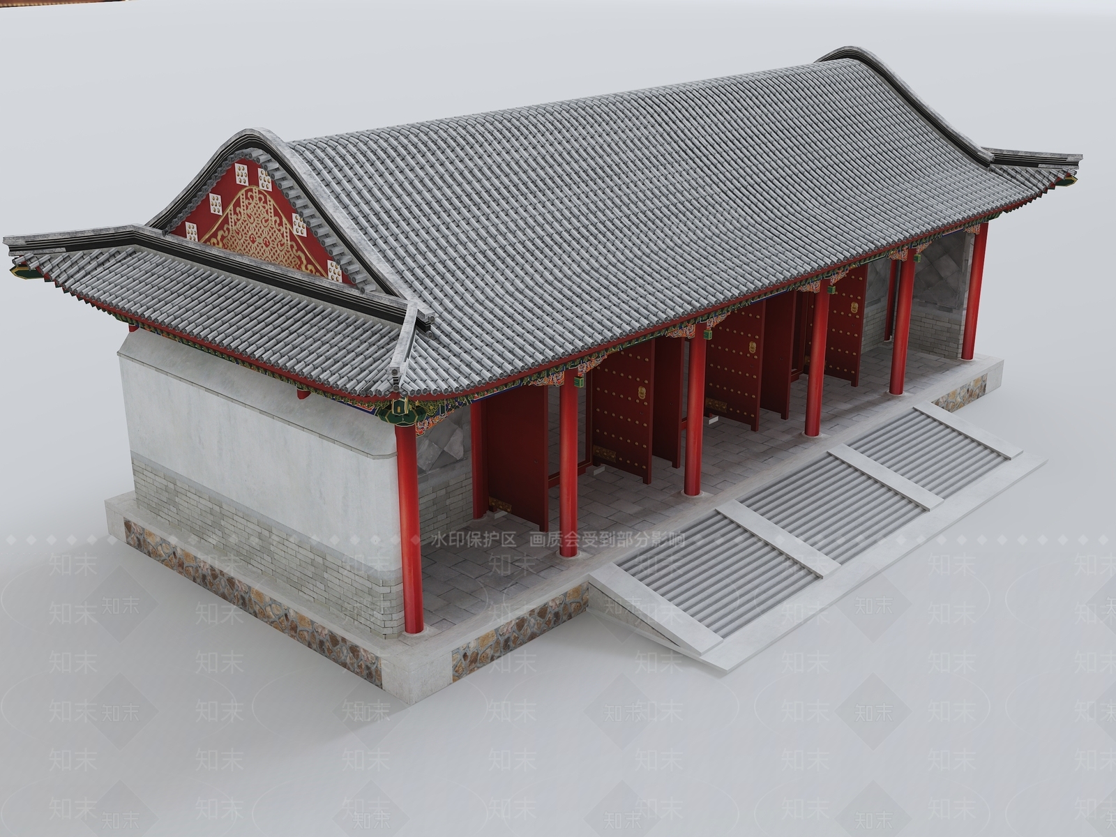 中式古建3D模型下载【ID:1180126614】
