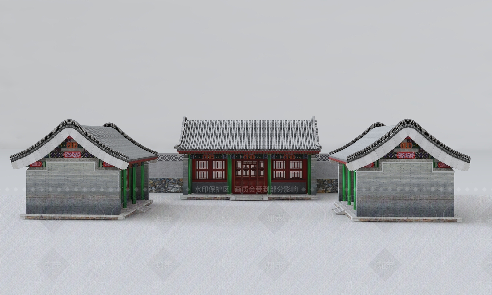 中式古建3D模型下载【ID:1180126867】
