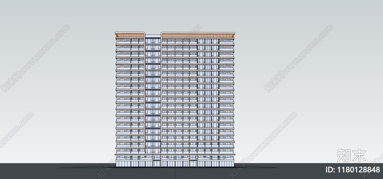 现代简约高层住宅SU模型下载【ID:1180128848】