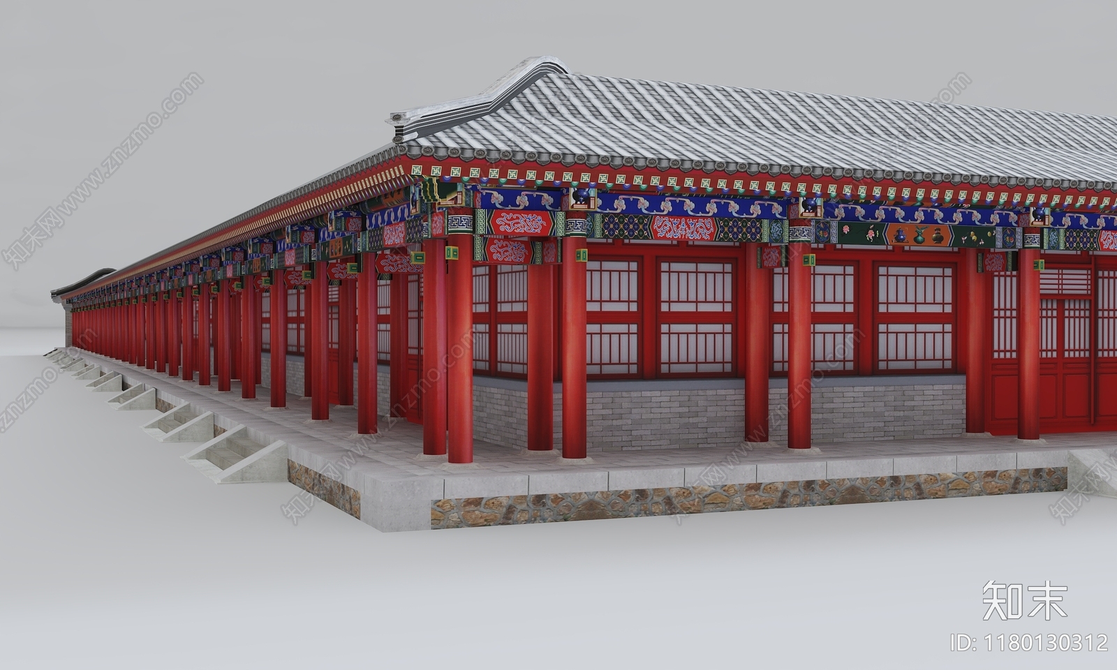 中式古建3D模型下载【ID:1180130312】