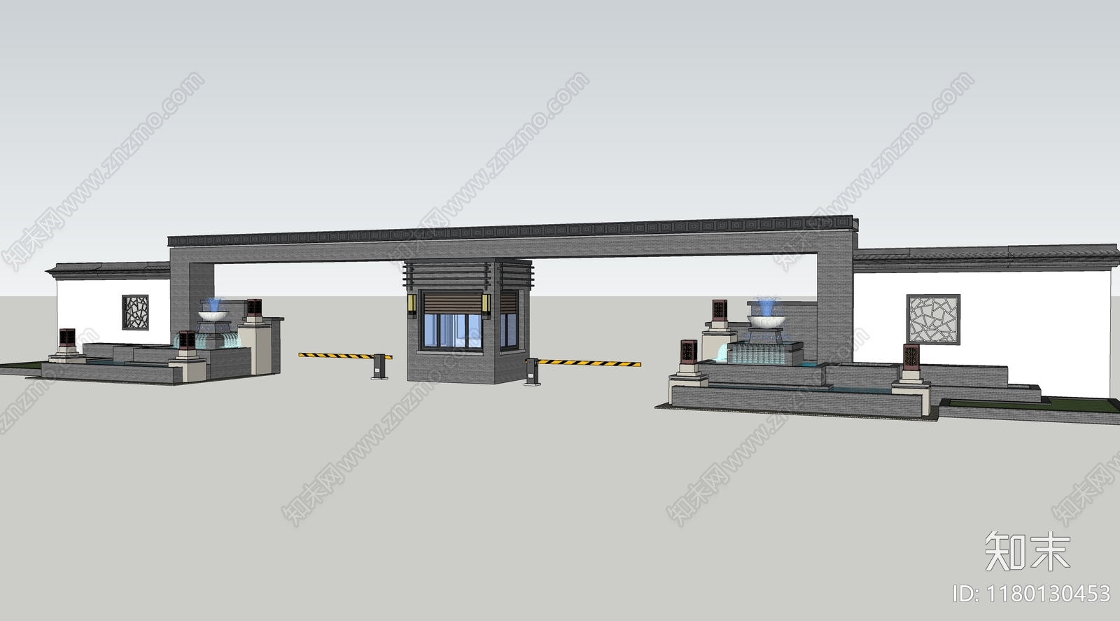 新中式现代其他公共建筑SU模型下载【ID:1180130453】