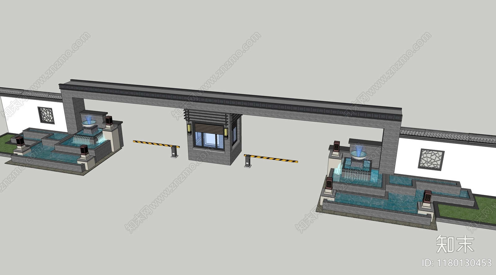 新中式现代其他公共建筑SU模型下载【ID:1180130453】