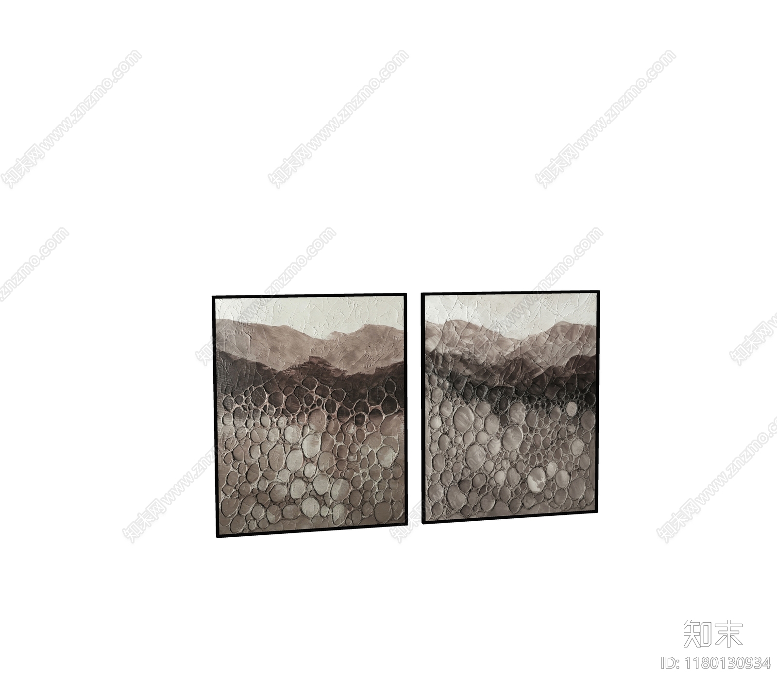 新中式中古挂画SU模型下载【ID:1180130934】