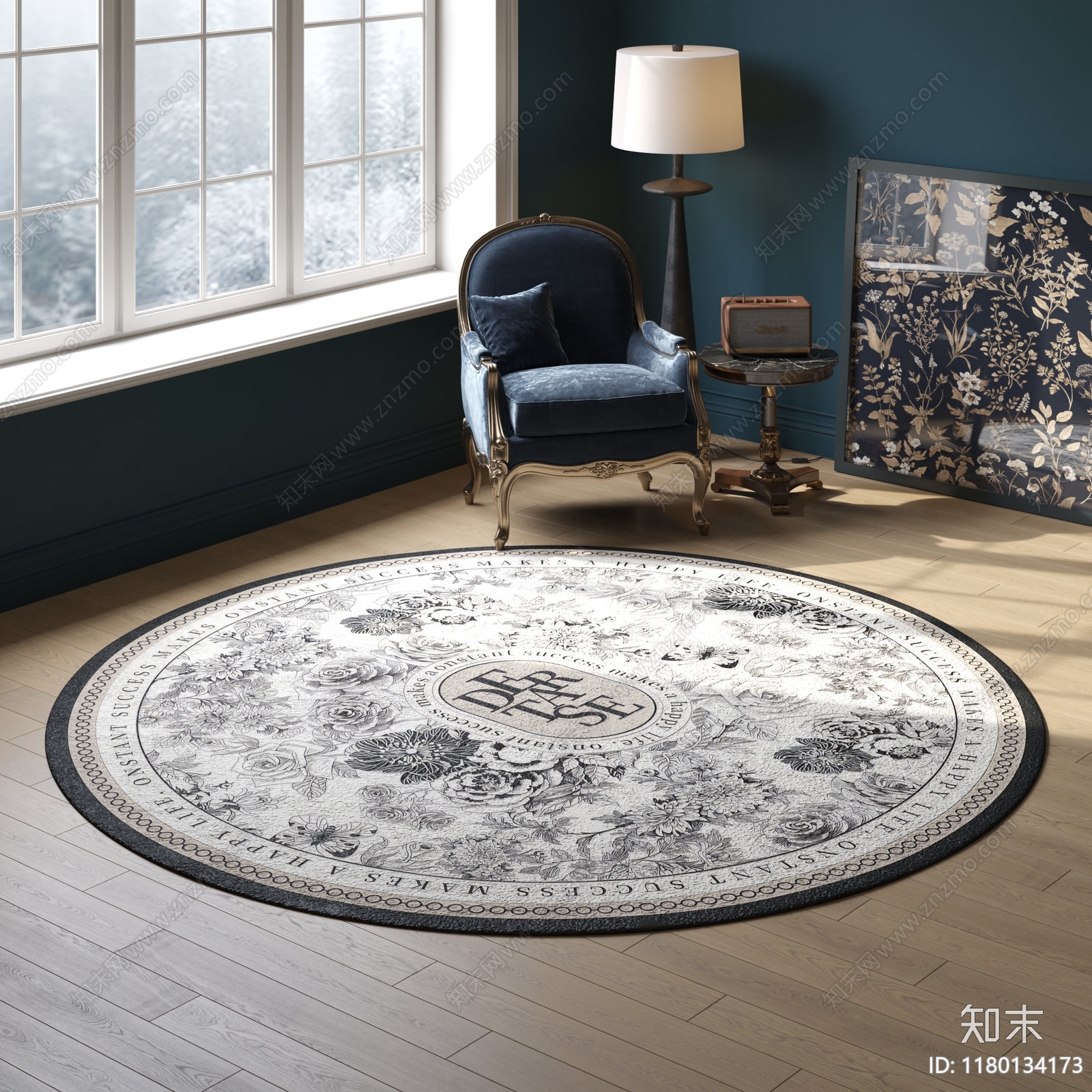 圆形花纹地毯贴图下载【ID:1180134173】