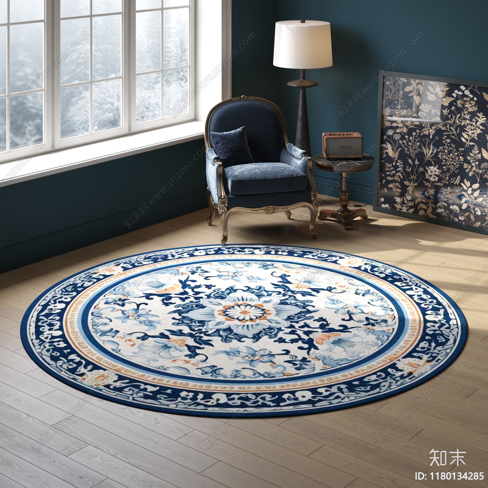 圆形花纹地毯贴图下载【ID:1180134285】
