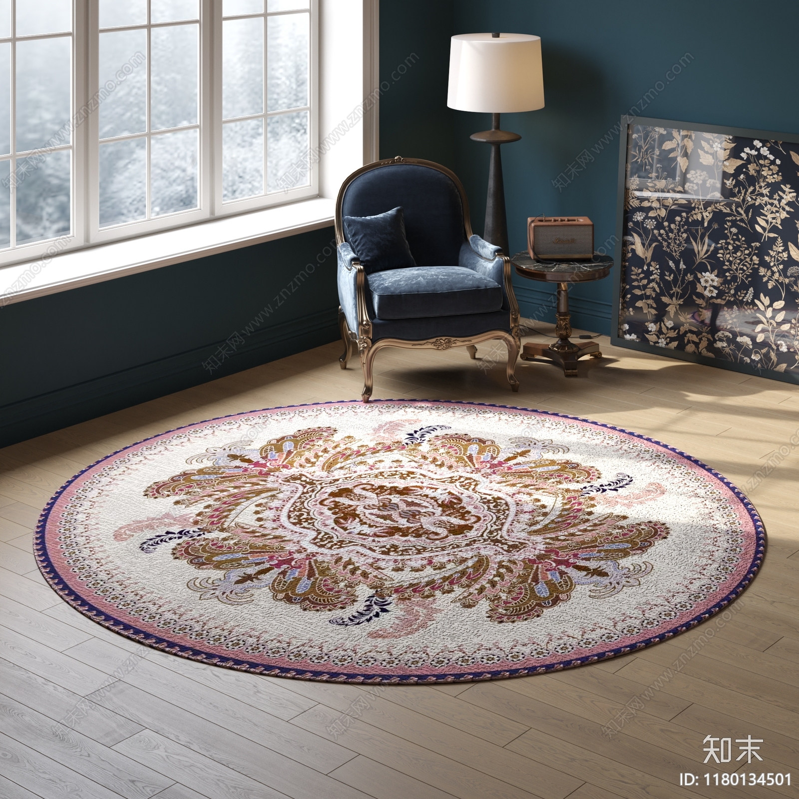 圆形花纹地毯贴图下载【ID:1180134501】