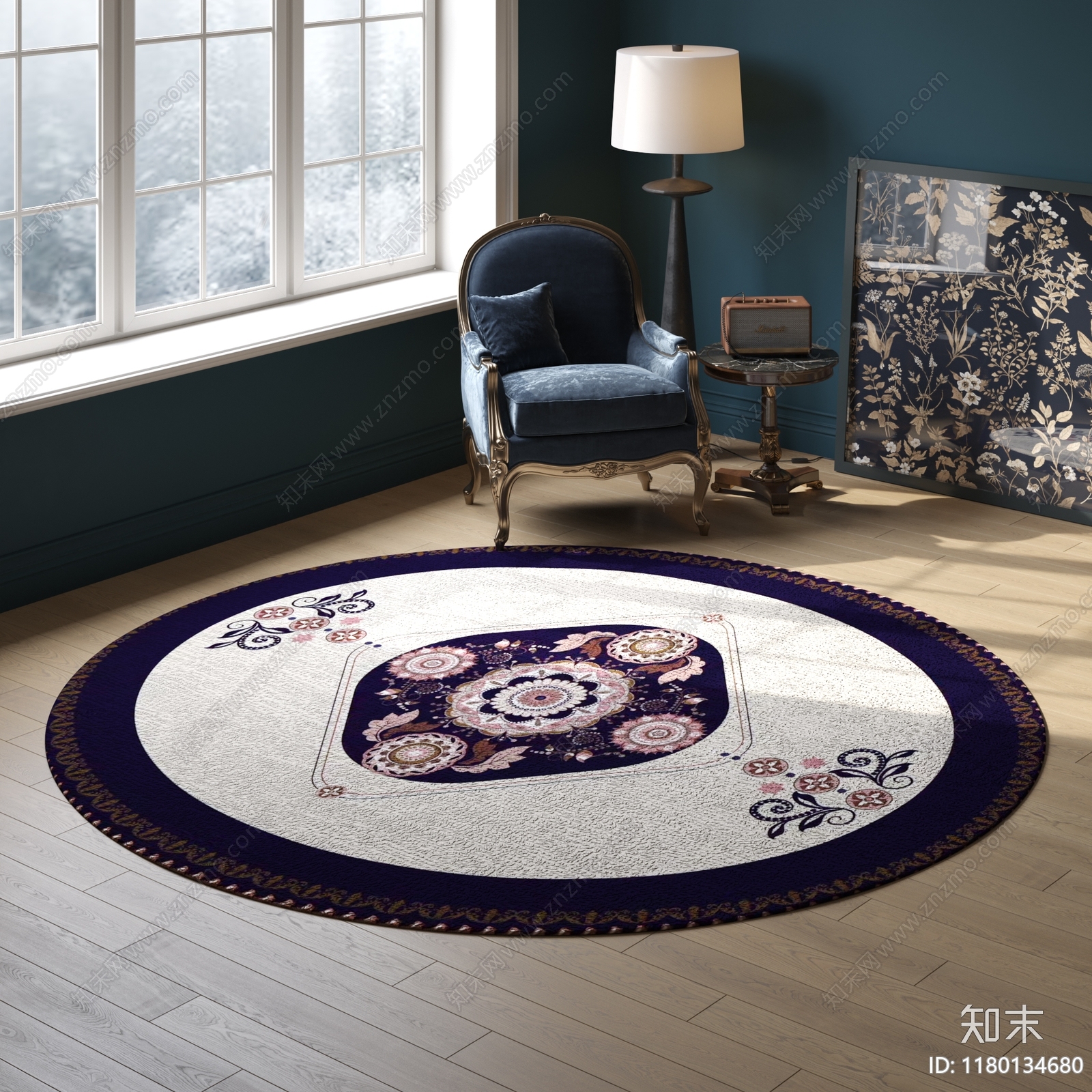 圆形花纹地毯贴图下载【ID:1180134680】