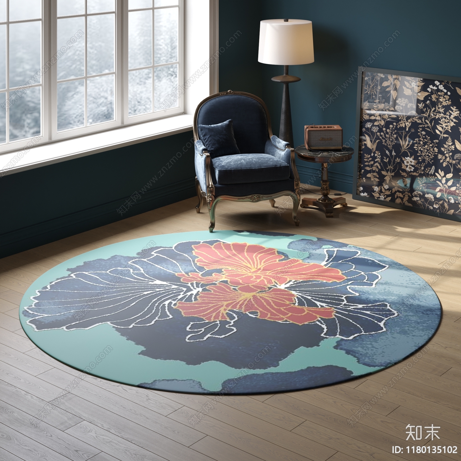 圆形花纹地毯贴图下载【ID:1180135102】