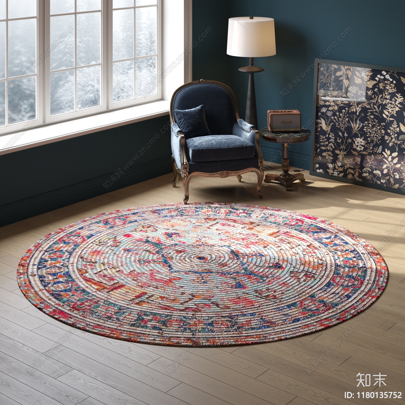 圆形花纹地毯贴图下载【ID:1180135752】