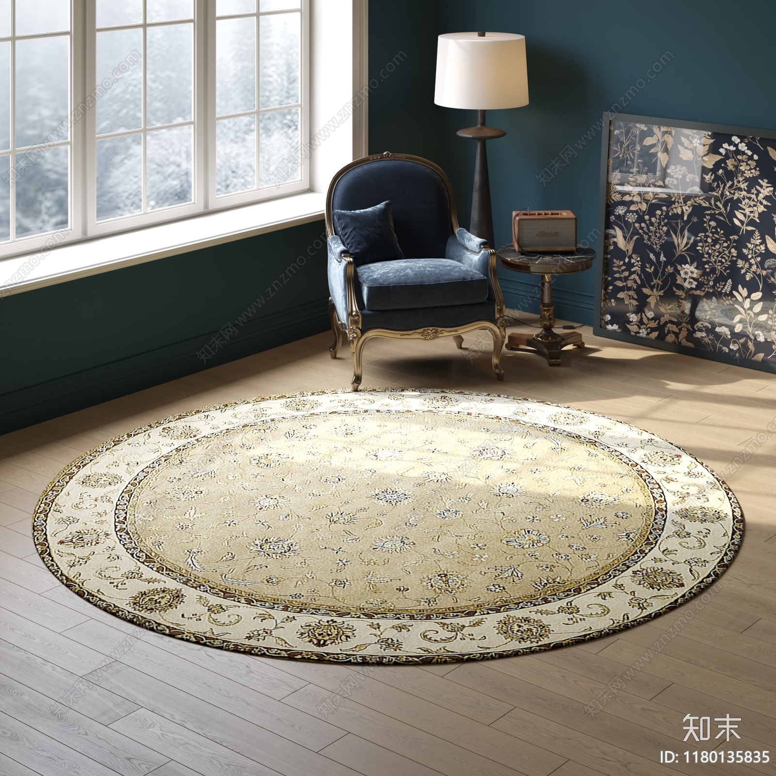 圆形花纹地毯贴图下载【ID:1180135835】