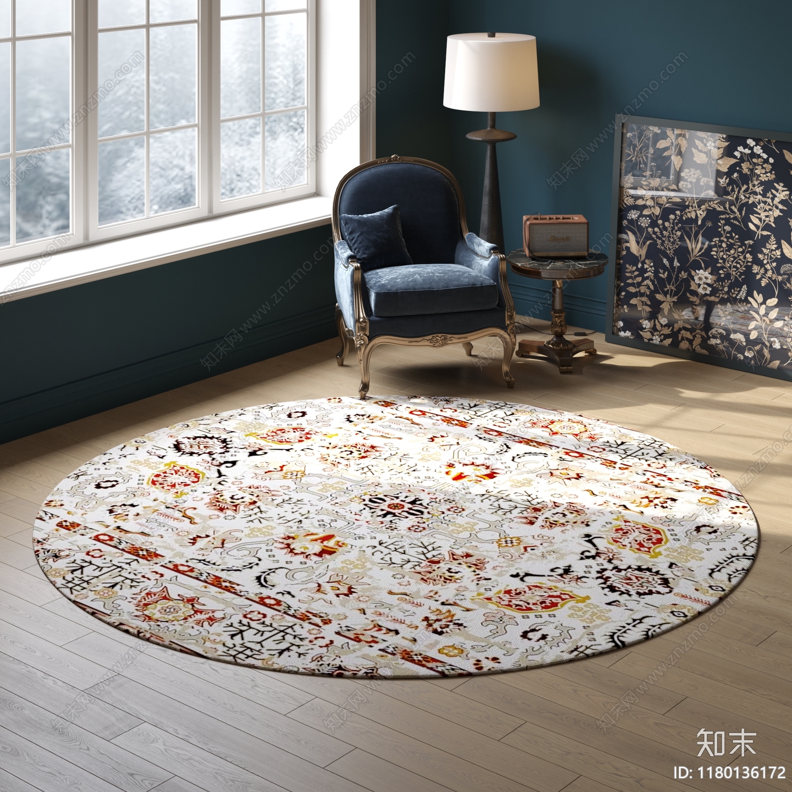 圆形花纹地毯贴图下载【ID:1180136172】