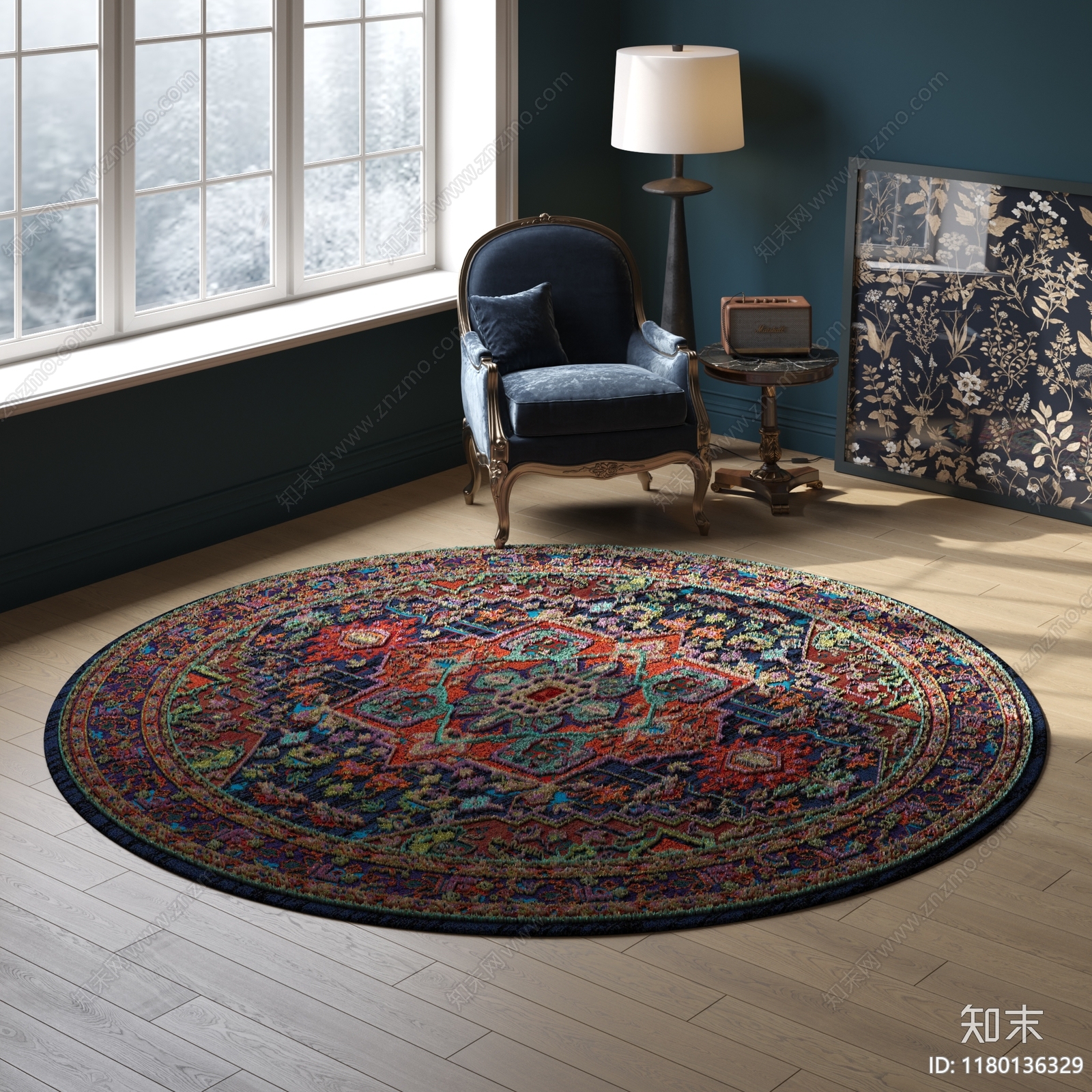 圆形花纹地毯贴图下载【ID:1180136329】