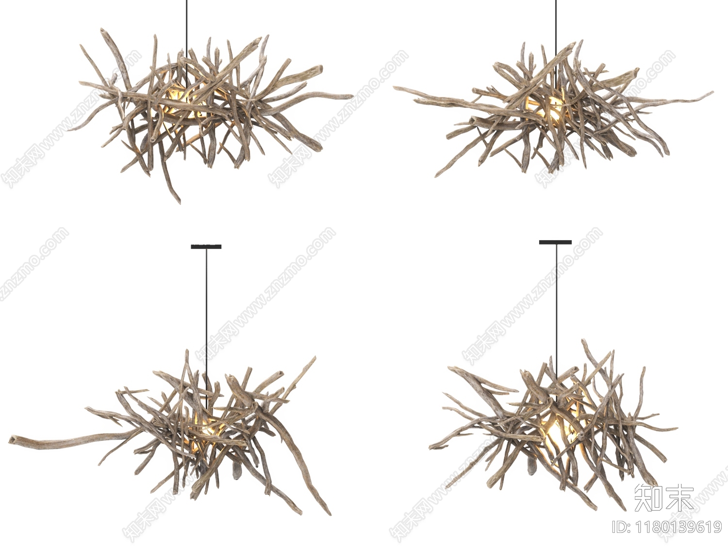 侘寂吊灯3D模型下载【ID:1180139619】