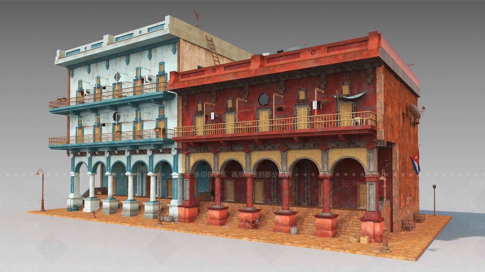 复古其他公共建筑3D模型下载【ID:1180149157】