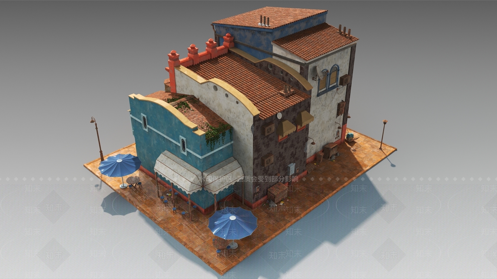 现代复古其他公共建筑3D模型下载【ID:1180149628】