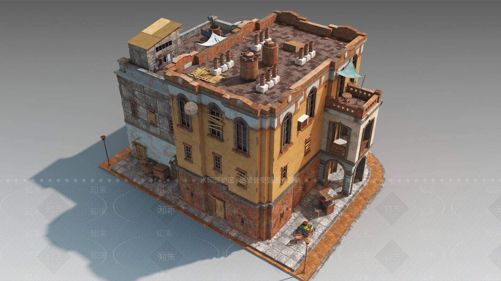 现代复古其他公共建筑3D模型下载【ID:1180150081】