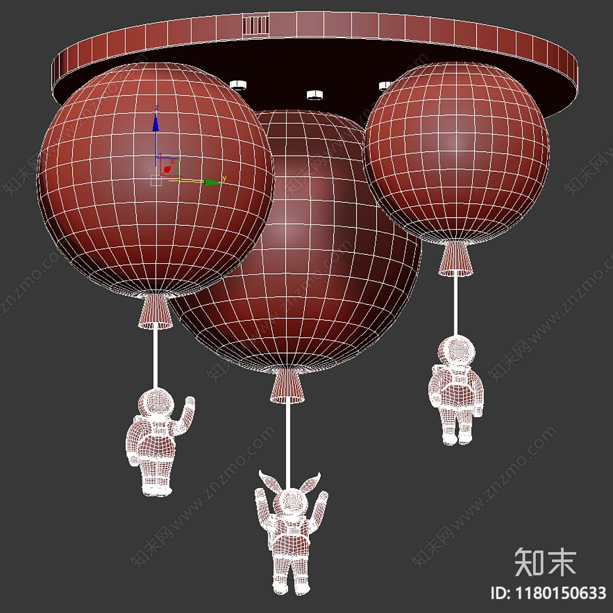 吸顶灯3D模型下载【ID:1180150633】