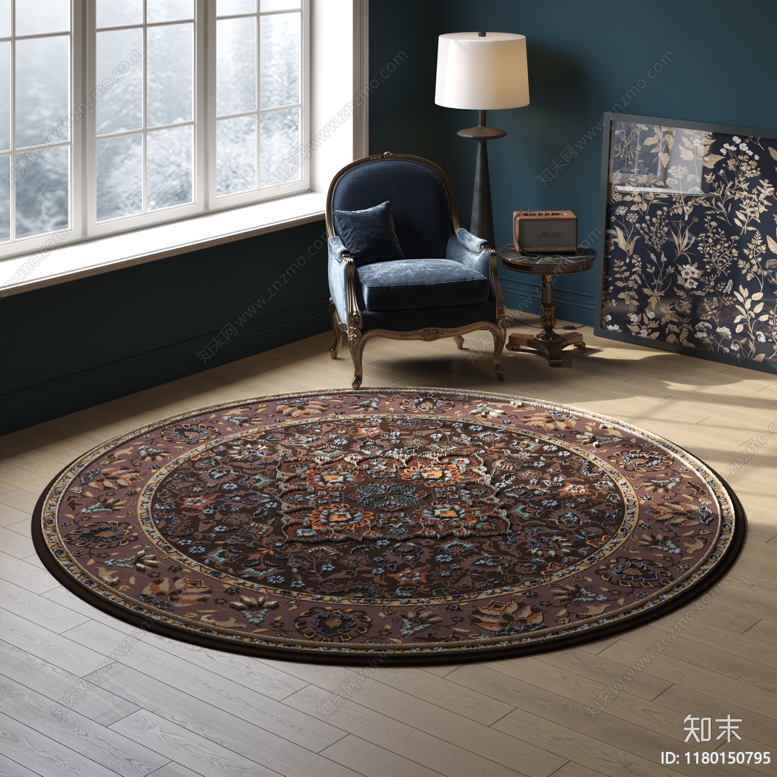 圆形花纹地毯贴图下载【ID:1180150795】
